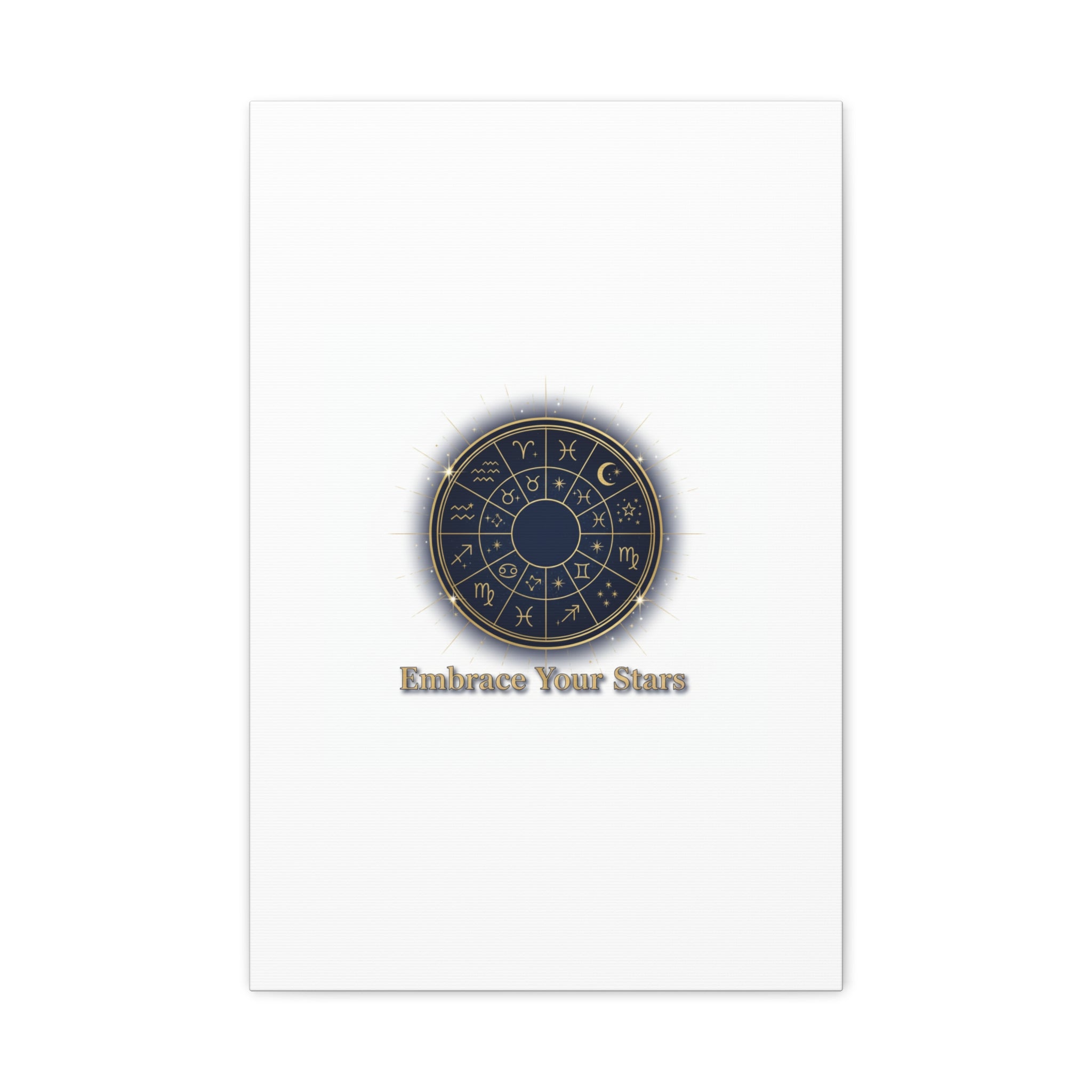 Zodiac Wheel Canvas, Astrology Art Print | Celestial Decor, Constellation Wall Art