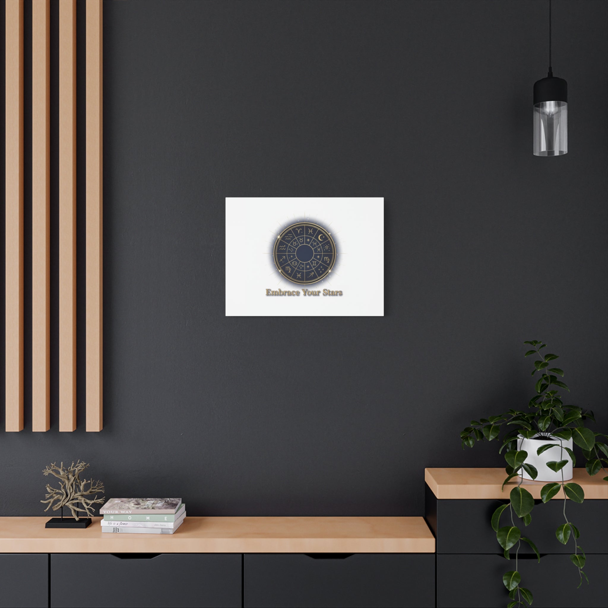 Zodiac Wheel Canvas, Astrology Art Print | Celestial Decor, Constellation Wall Art