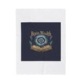 Brain Wealth melting books design Velveteen Plush Blanket | surreal academia