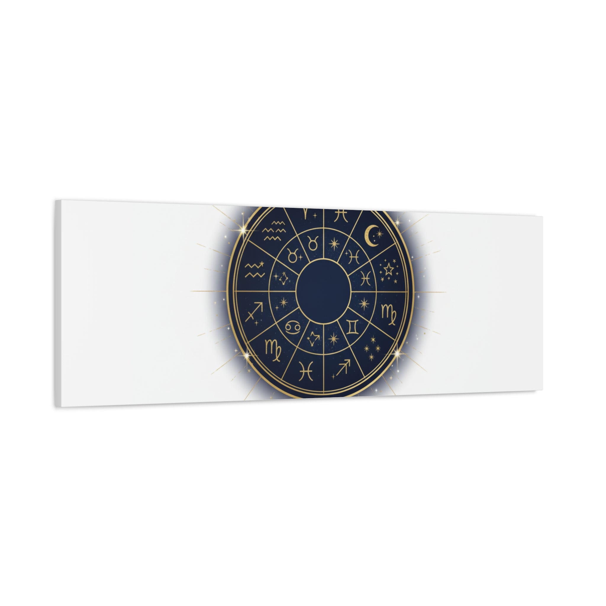 Zodiac Wheel Canvas, Astrology Art Print | Celestial Decor, Constellation Wall Art