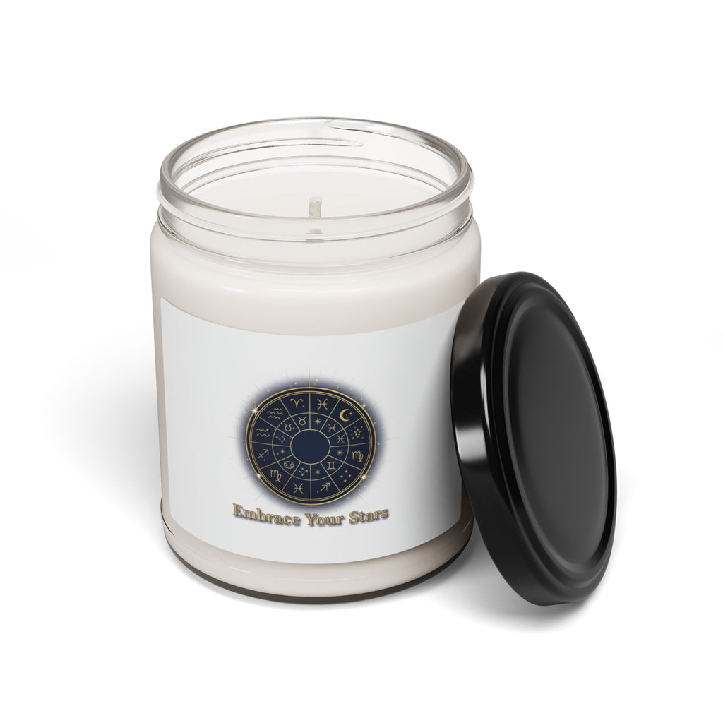 Zodiac Wheel Soy Candle | Celestial Astrology Decor