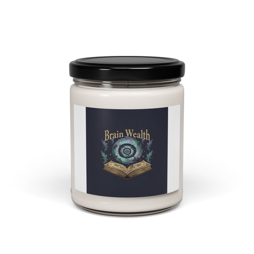 Brain Wealth candle | Soy Candle, Surreal Academia, Melting Books, Vintage Crest