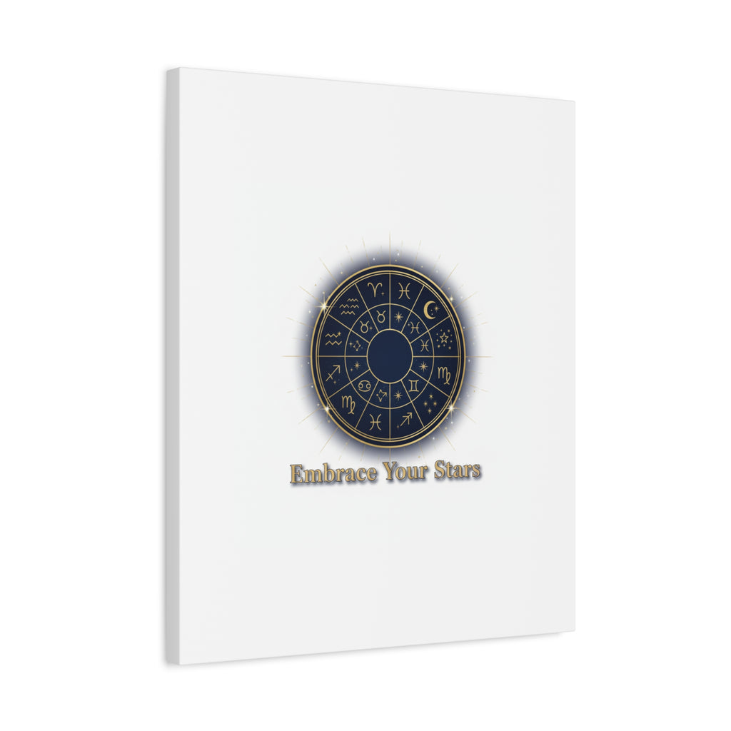 Zodiac Wheel Canvas, Astrology Art Print | Celestial Decor, Constellation Wall Art