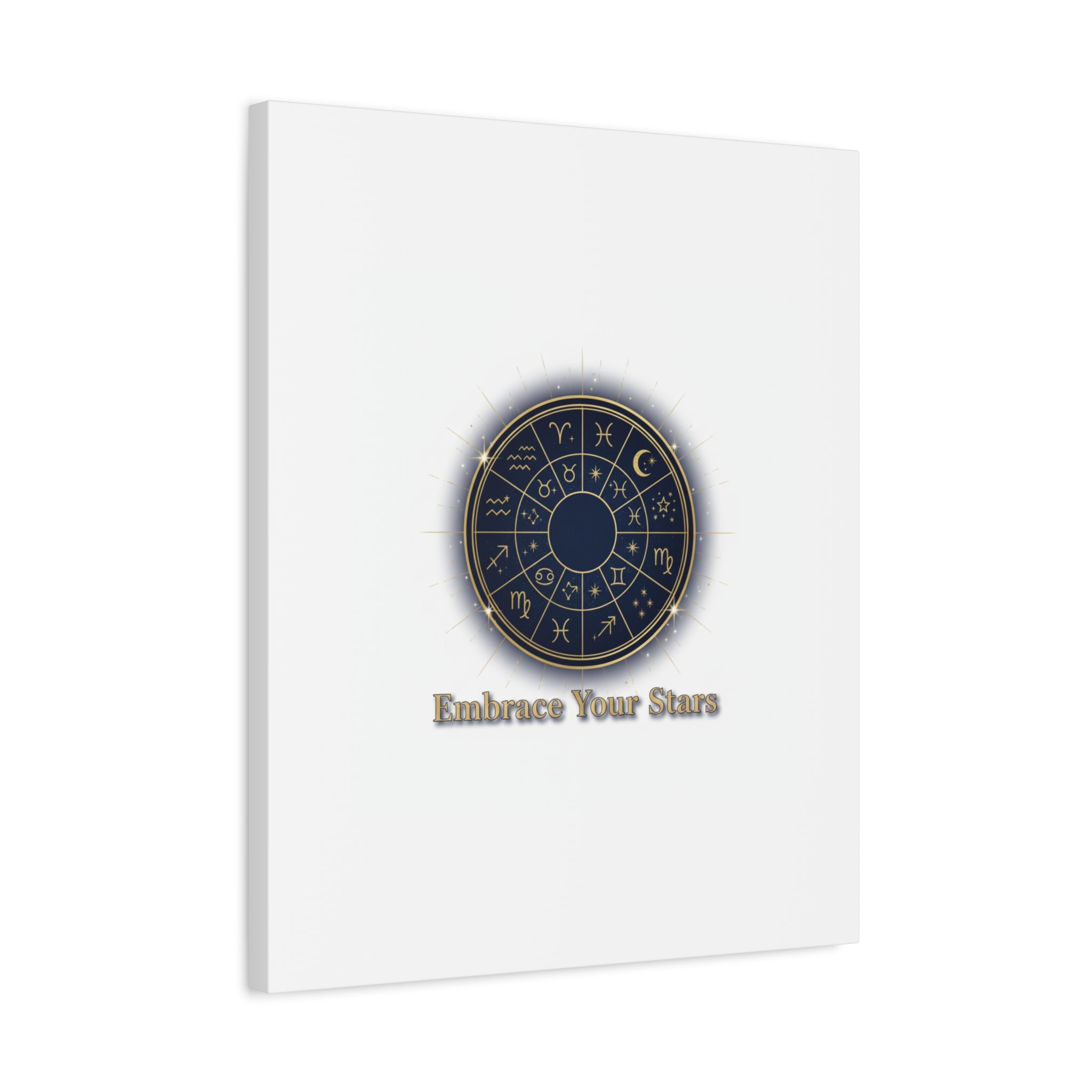 Zodiac Wheel Canvas, Astrology Art Print | Celestial Decor, Constellation Wall Art