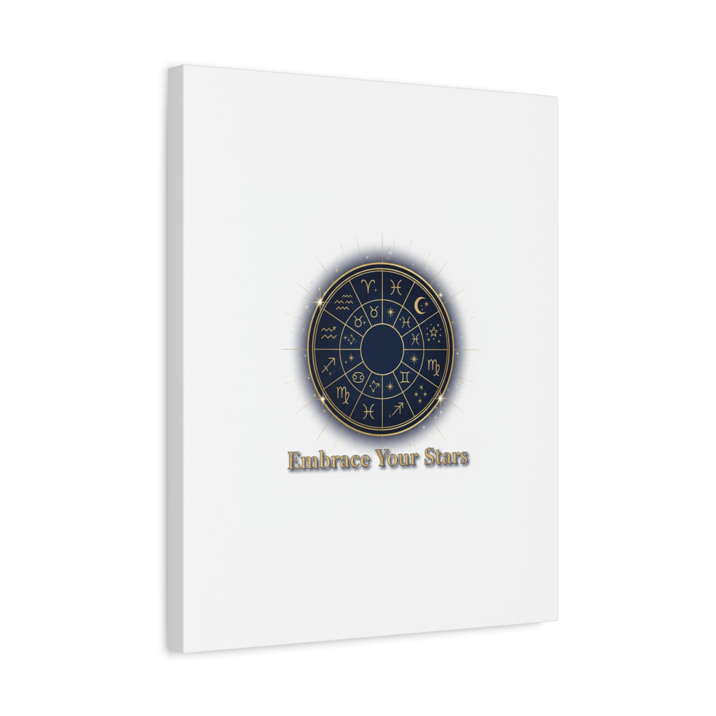 Zodiac Wheel Canvas, Astrology Art Print | Celestial Decor, Constellation Wall Art