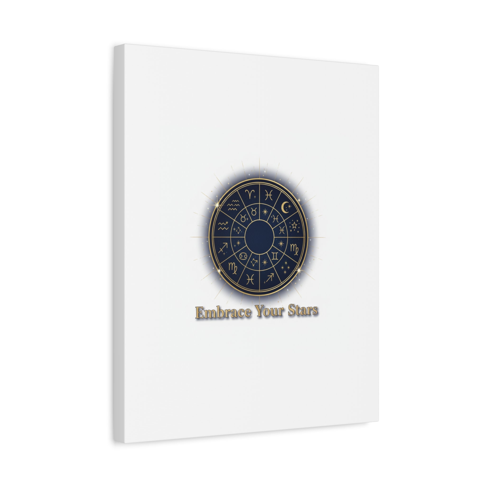 Zodiac Wheel Canvas, Astrology Art Print | Celestial Decor, Constellation Wall Art