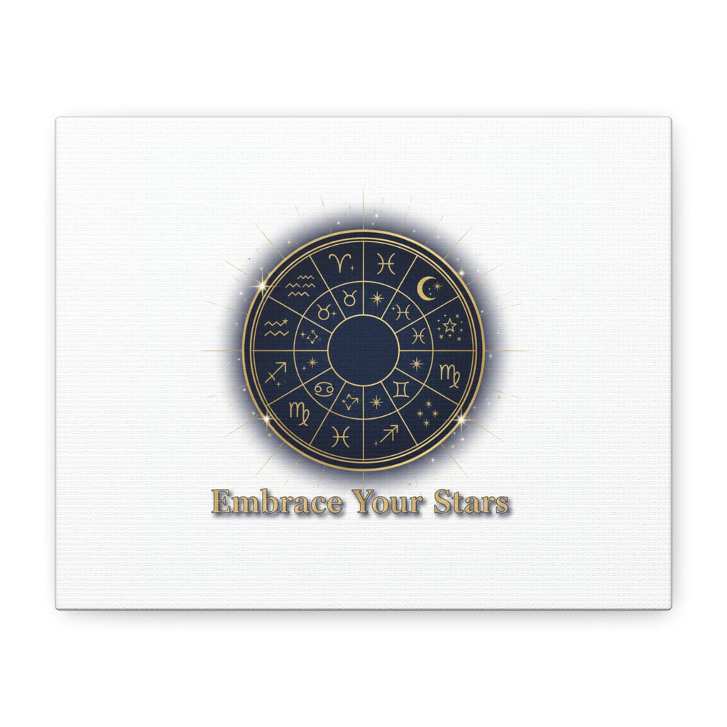 Zodiac Wheel Canvas, Astrology Art Print | Celestial Decor, Constellation Wall Art