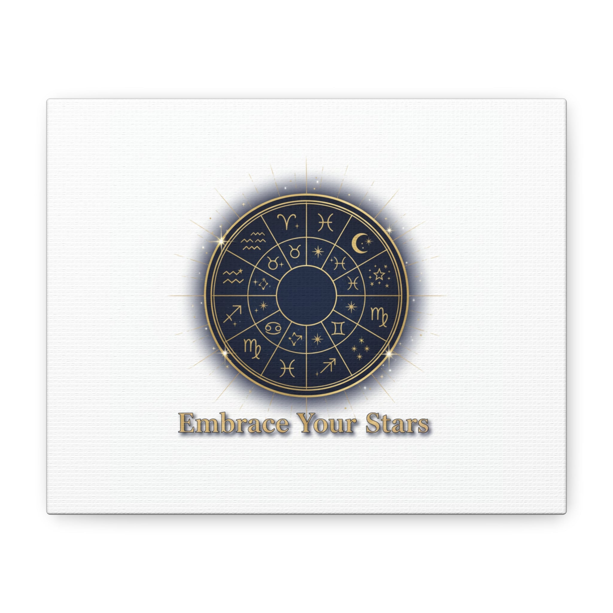 Zodiac Wheel Canvas, Astrology Art Print | Celestial Decor, Constellation Wall Art