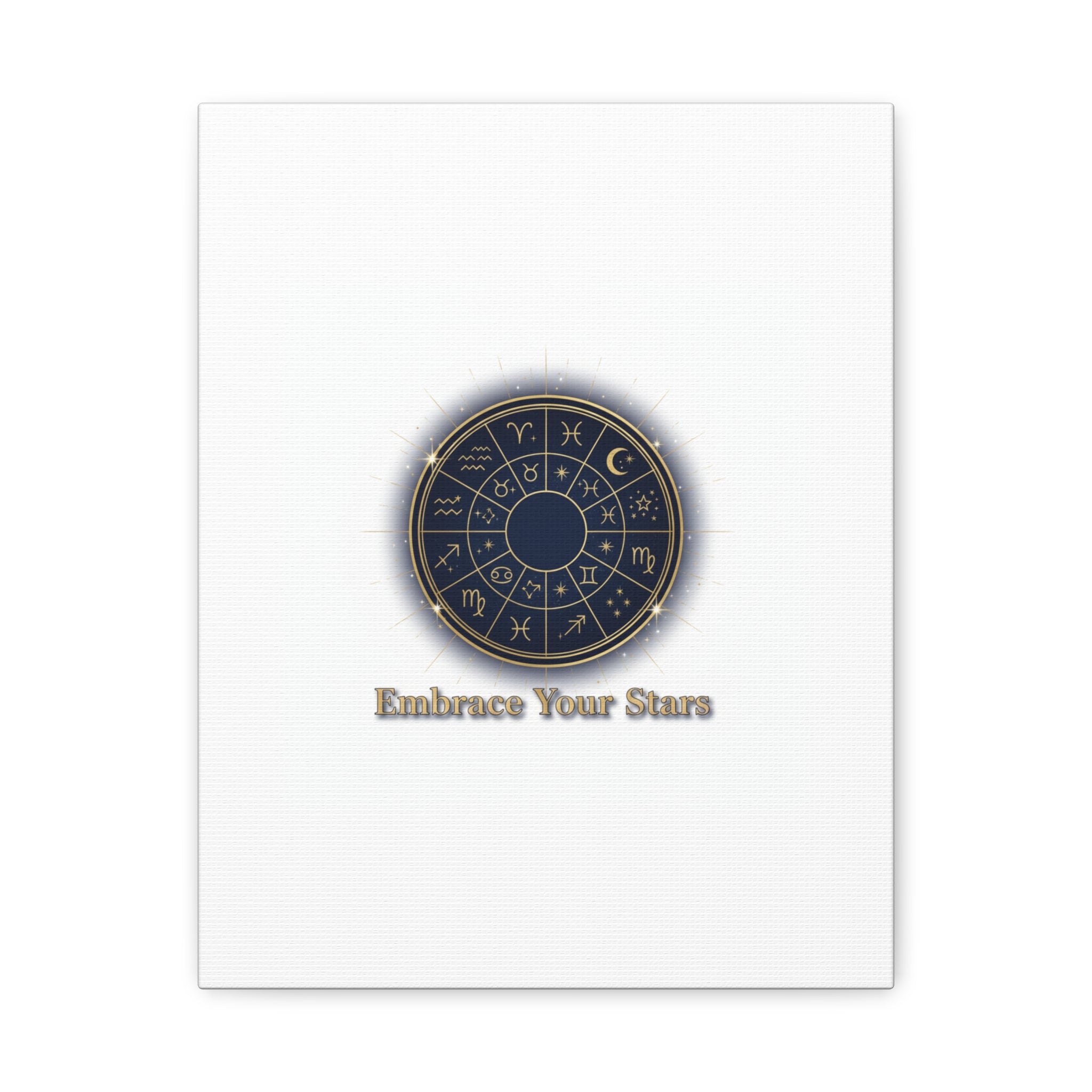 Zodiac Wheel Canvas, Astrology Art Print | Celestial Decor, Constellation Wall Art