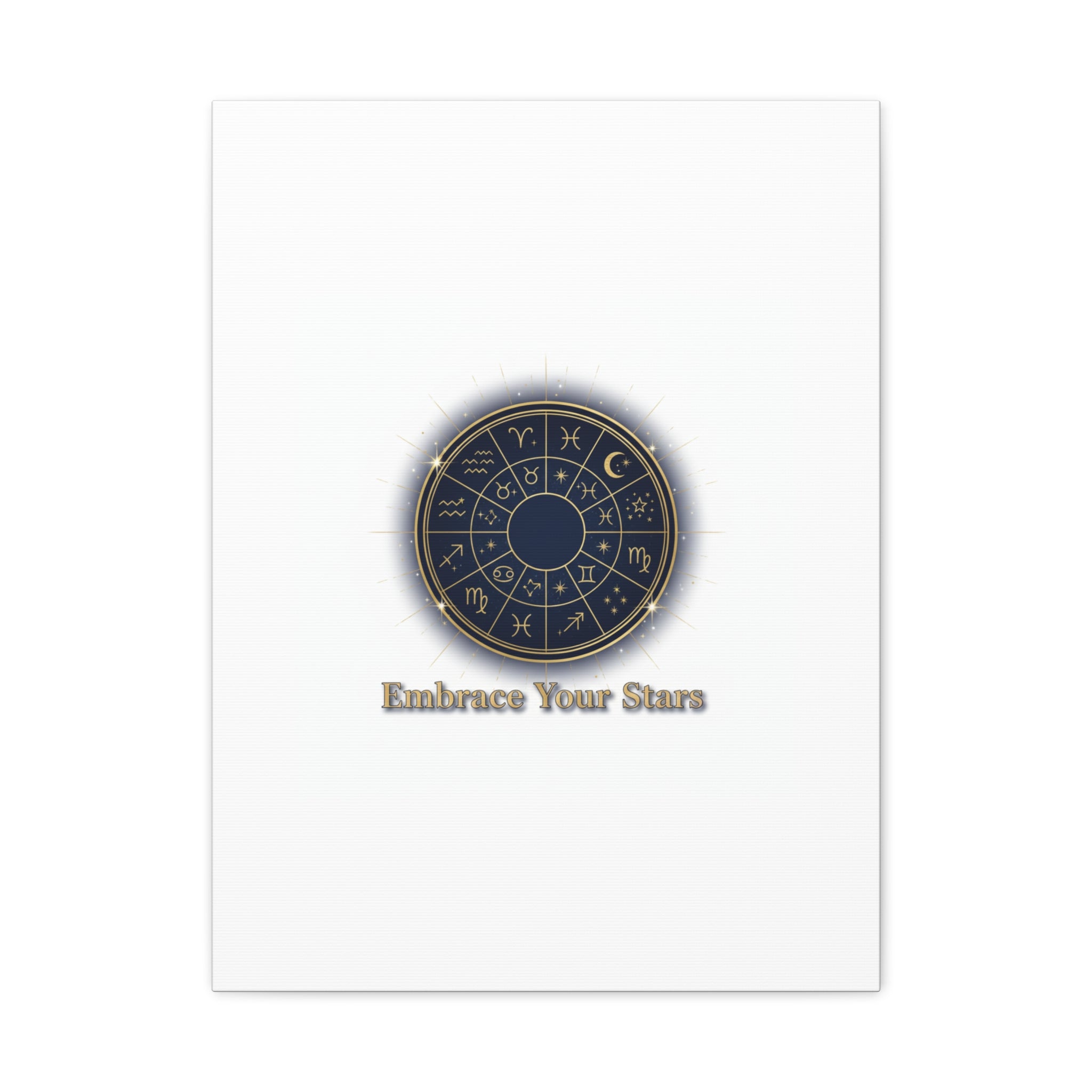 Zodiac Wheel Canvas, Astrology Art Print | Celestial Decor, Constellation Wall Art