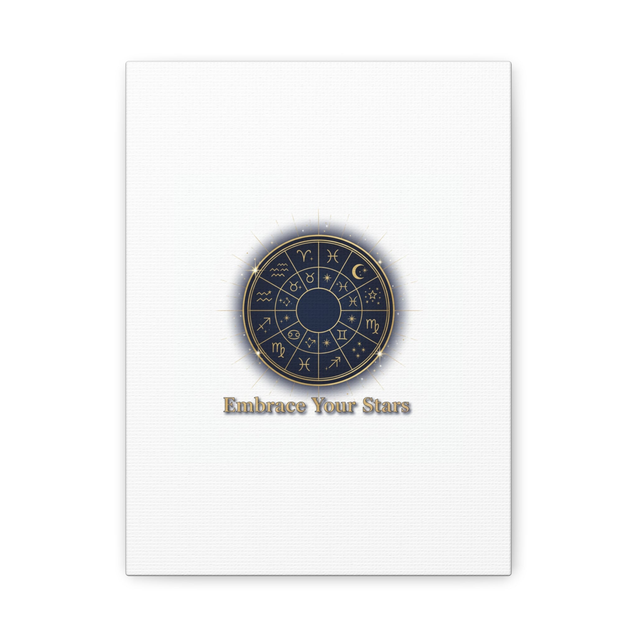 Zodiac Wheel Canvas, Astrology Art Print | Celestial Decor, Constellation Wall Art