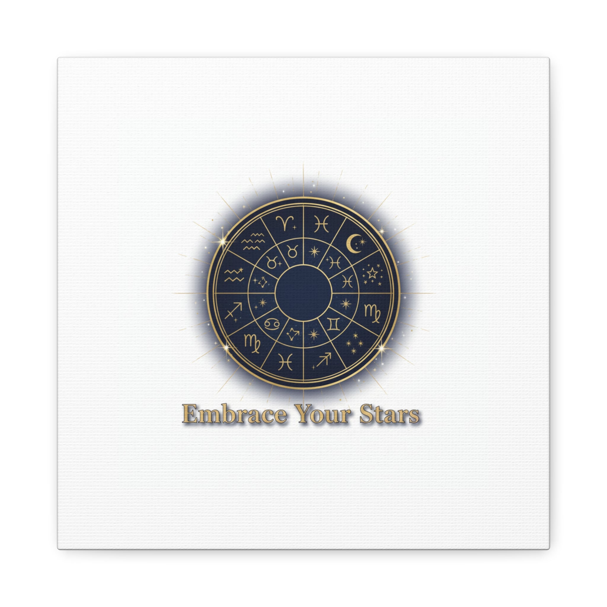 Zodiac Wheel Canvas, Astrology Art Print | Celestial Decor, Constellation Wall Art