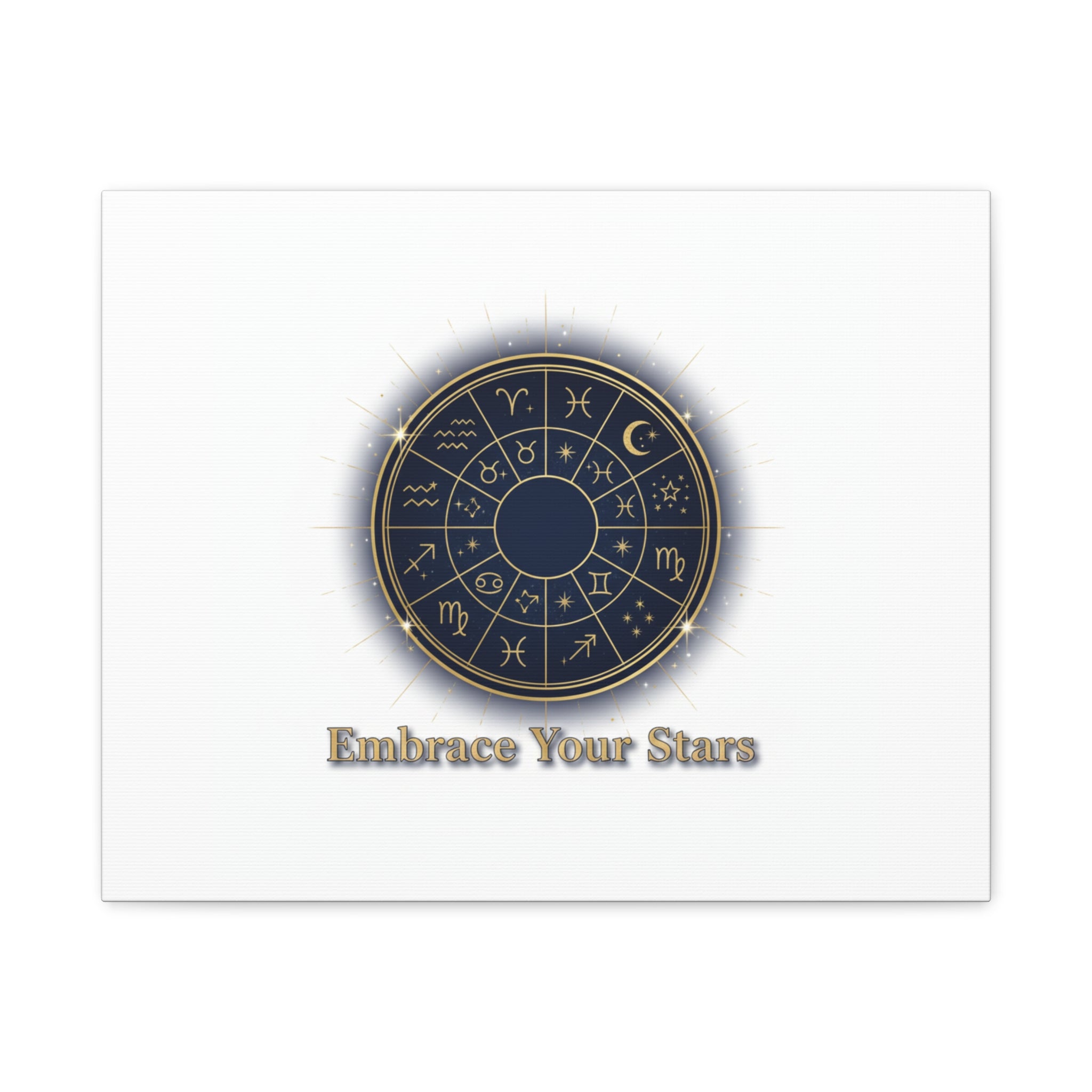 Zodiac Wheel Canvas, Astrology Art Print | Celestial Decor, Constellation Wall Art