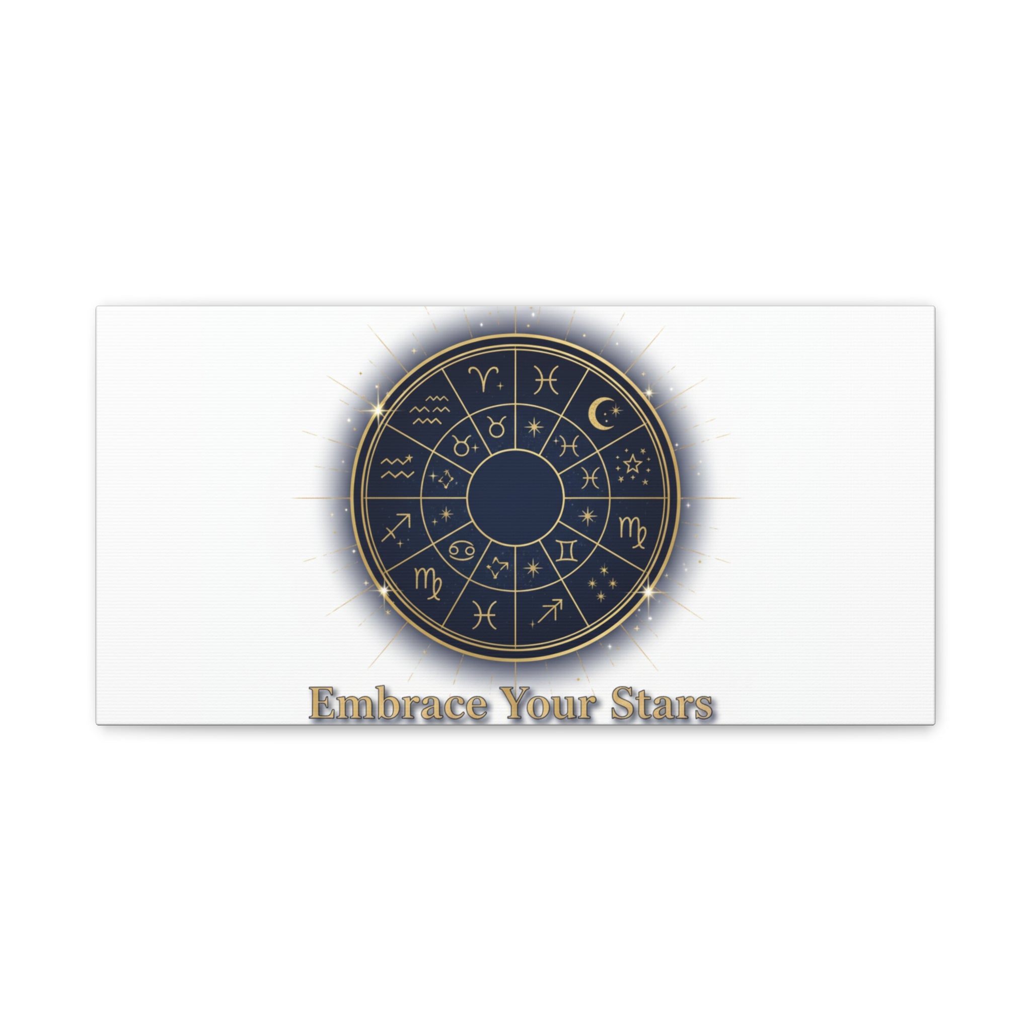 Zodiac Wheel Canvas, Astrology Art Print | Celestial Decor, Constellation Wall Art