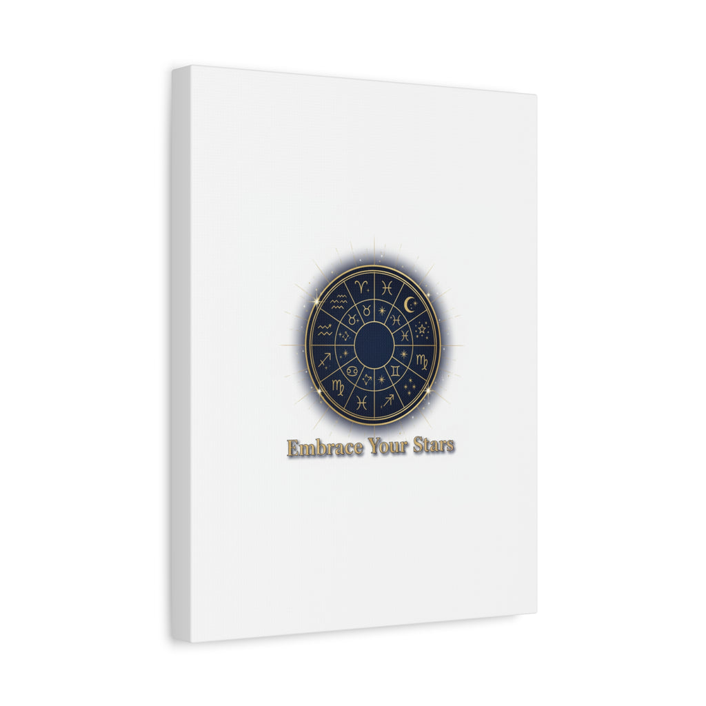 Zodiac Wheel Canvas, Astrology Art Print | Celestial Decor, Constellation Wall Art