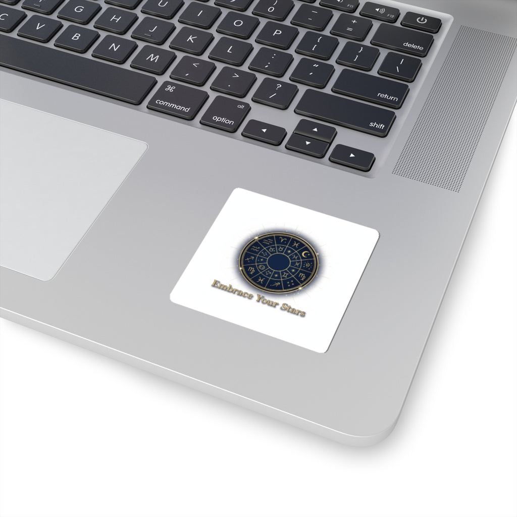 Zodiac Wheel Emblem Kiss-Cut Sticker | Astrology Celestial Sticker