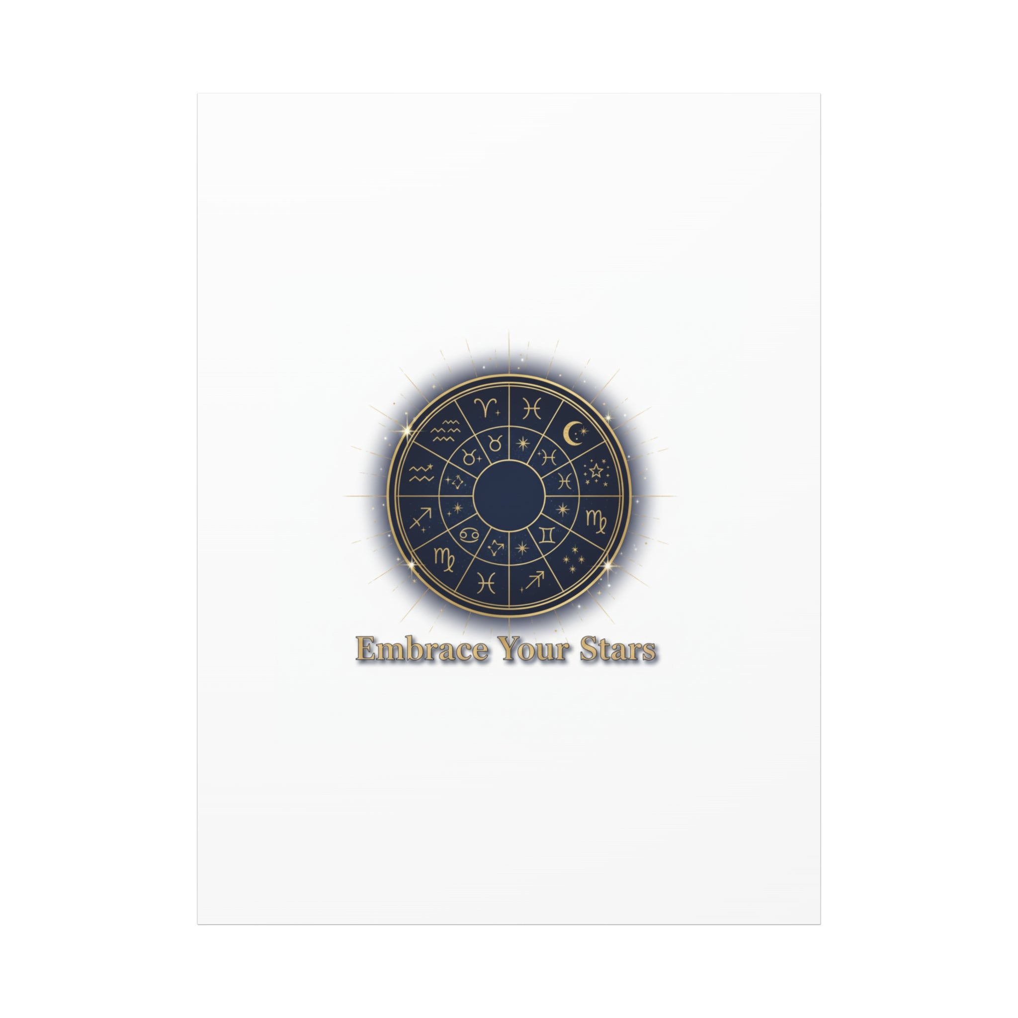 Zodiac Wheel Canvas, Astrology Art Print | Celestial Decor, Constellation Wall Art