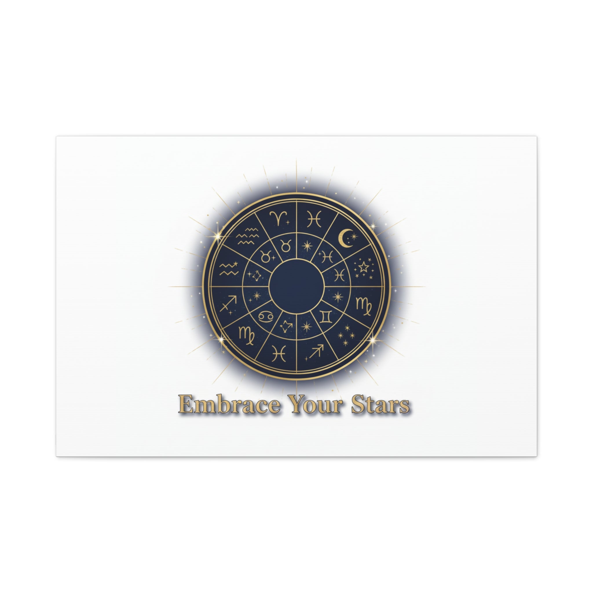 Zodiac Wheel Canvas, Astrology Art Print | Celestial Decor, Constellation Wall Art