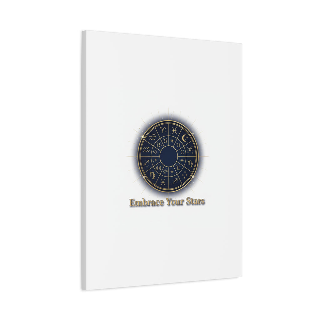 Zodiac Wheel Canvas, Astrology Art Print | Celestial Decor, Constellation Wall Art