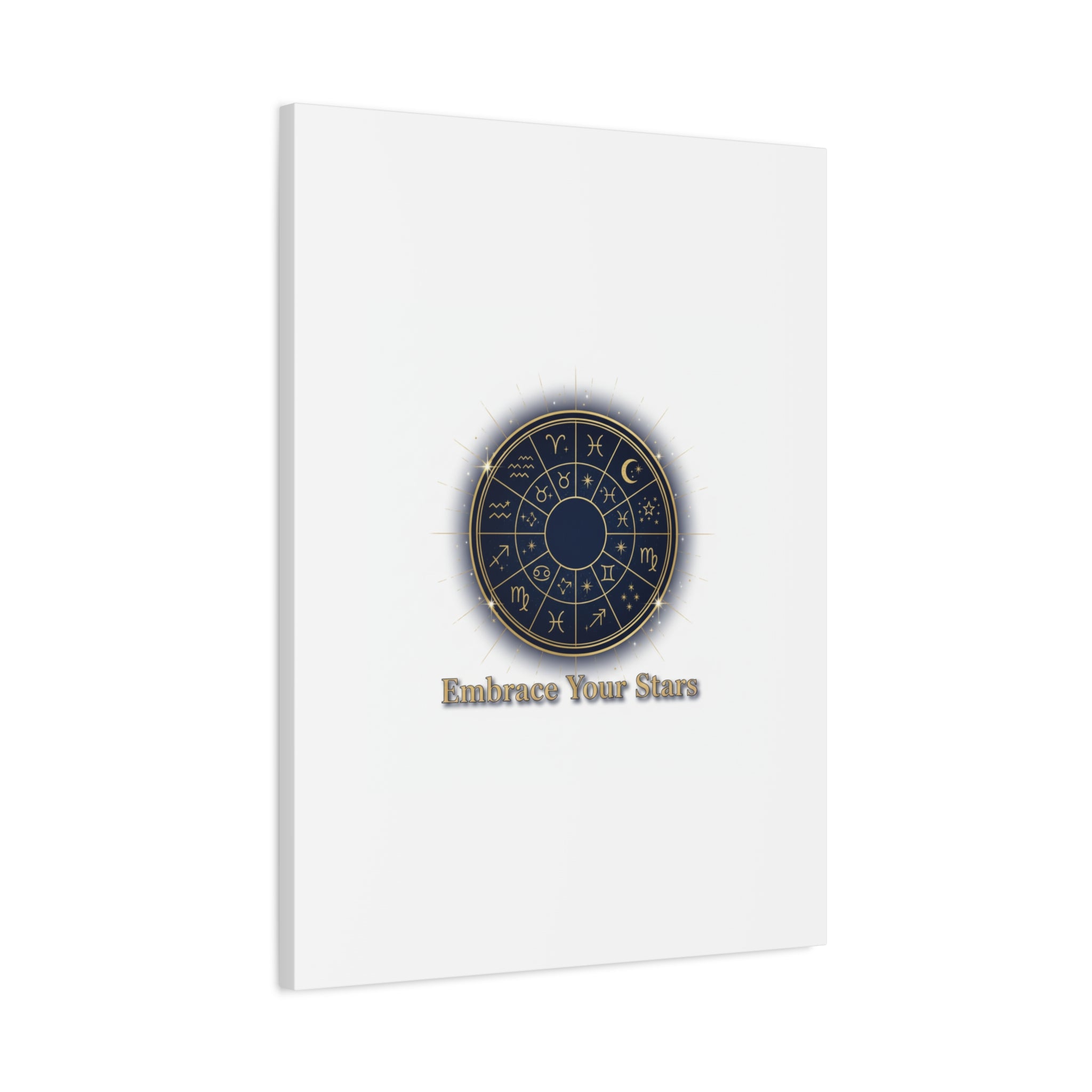 Zodiac Wheel Canvas, Astrology Art Print | Celestial Decor, Constellation Wall Art