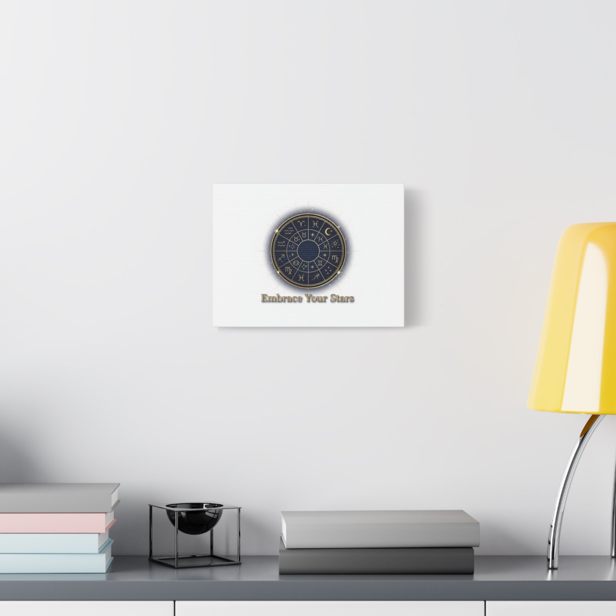 Zodiac Wheel Canvas, Astrology Art Print | Celestial Decor, Constellation Wall Art
