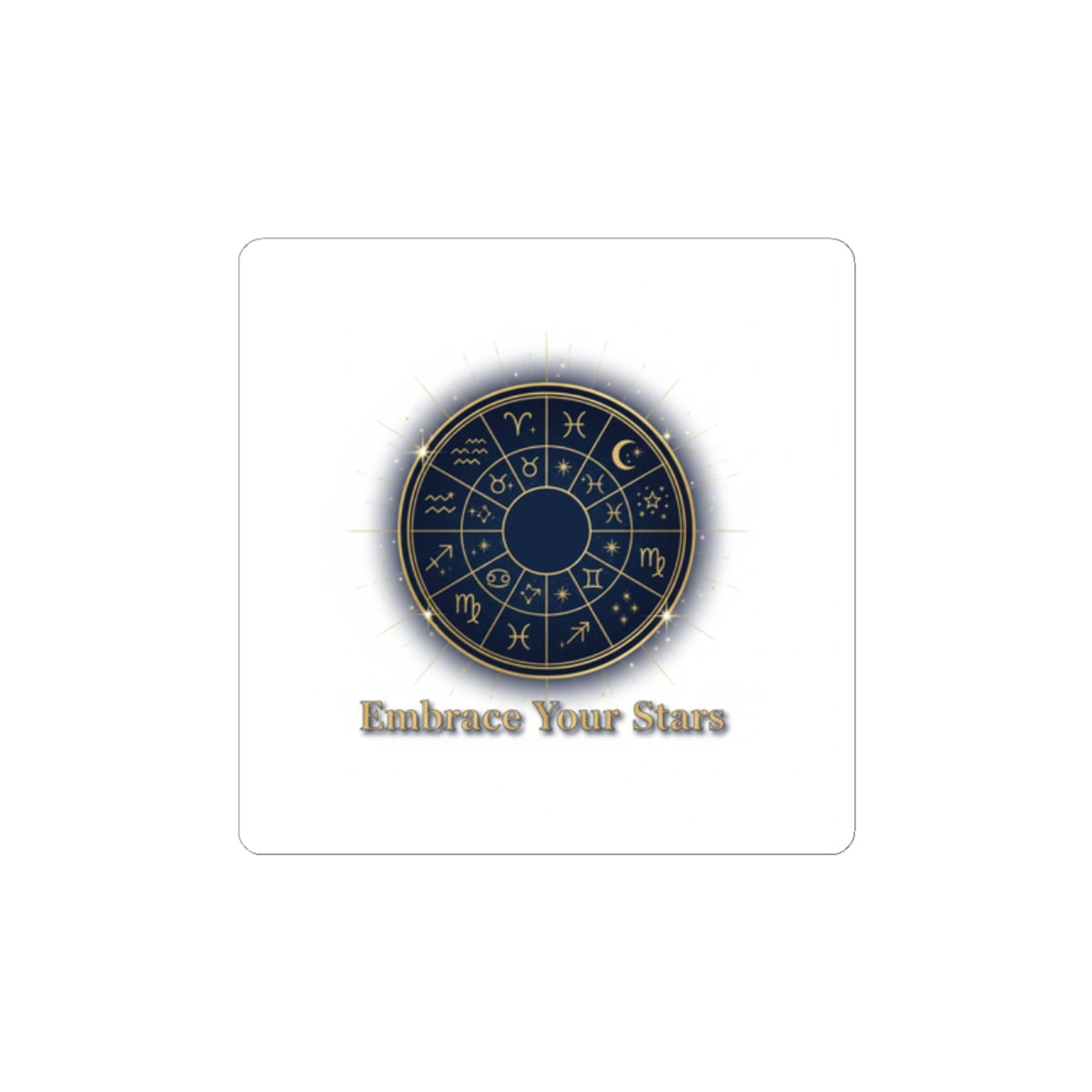 Zodiac Wheel Emblem Kiss-Cut Sticker | Astrology Celestial Sticker