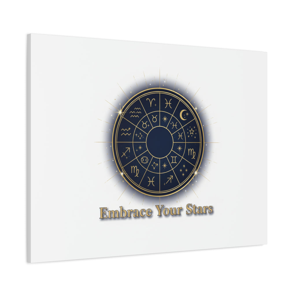 Zodiac Wheel Canvas, Astrology Art Print | Celestial Decor, Constellation Wall Art