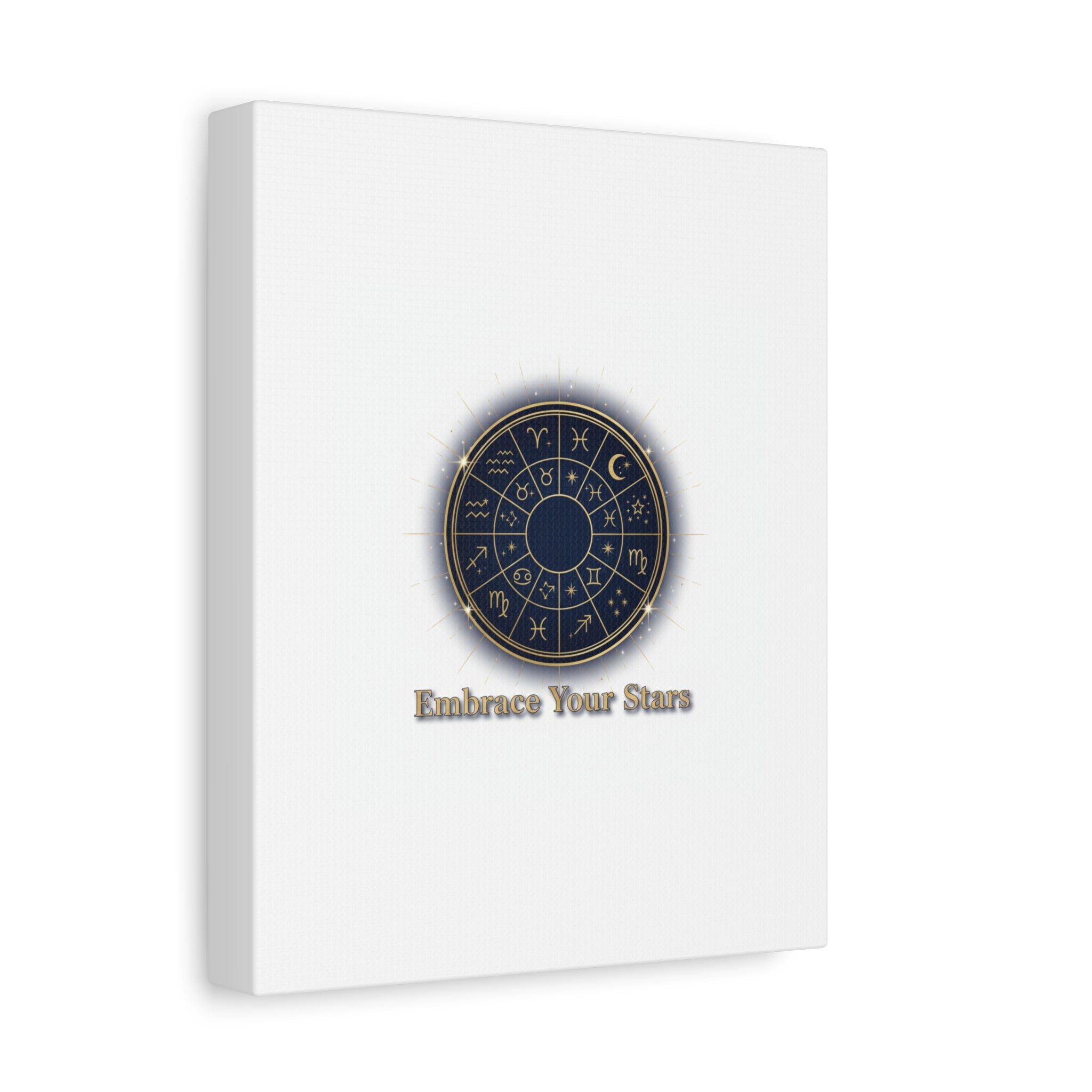Zodiac Wheel Canvas, Astrology Art Print | Celestial Decor, Constellation Wall Art