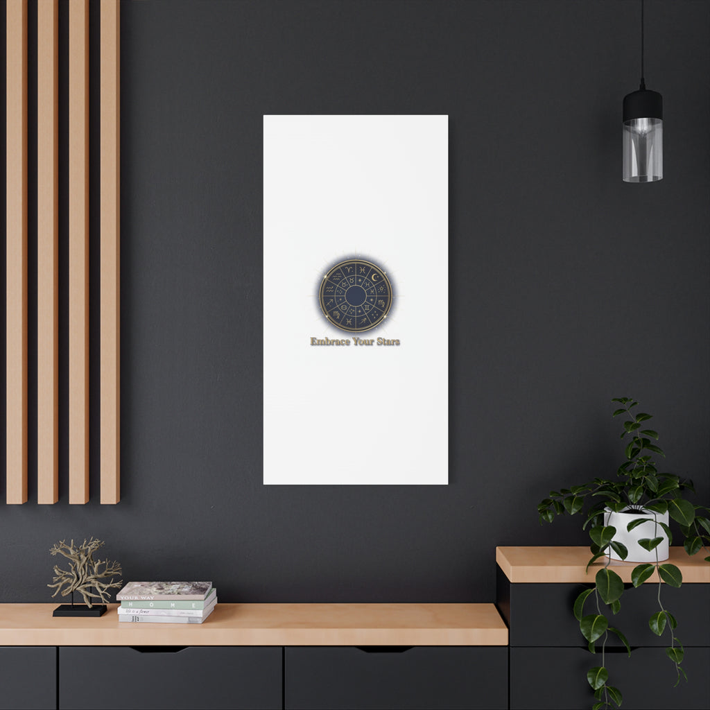 Zodiac Wheel Canvas, Astrology Art Print | Celestial Decor, Constellation Wall Art