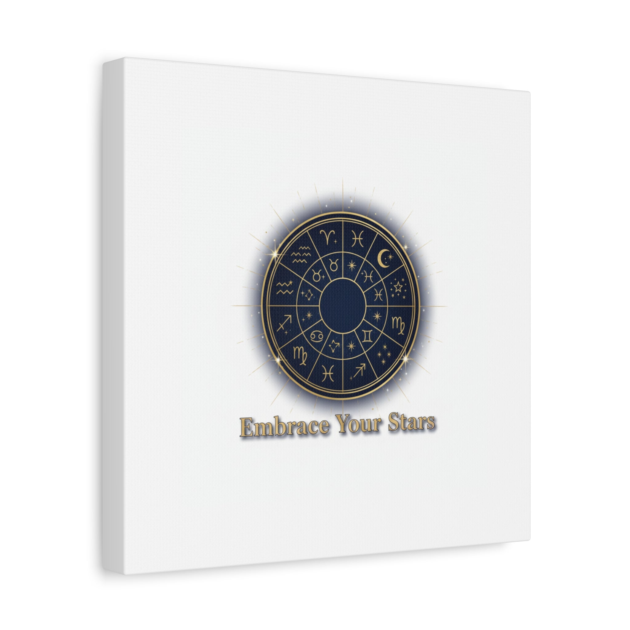 Zodiac Wheel Canvas, Astrology Art Print | Celestial Decor, Constellation Wall Art
