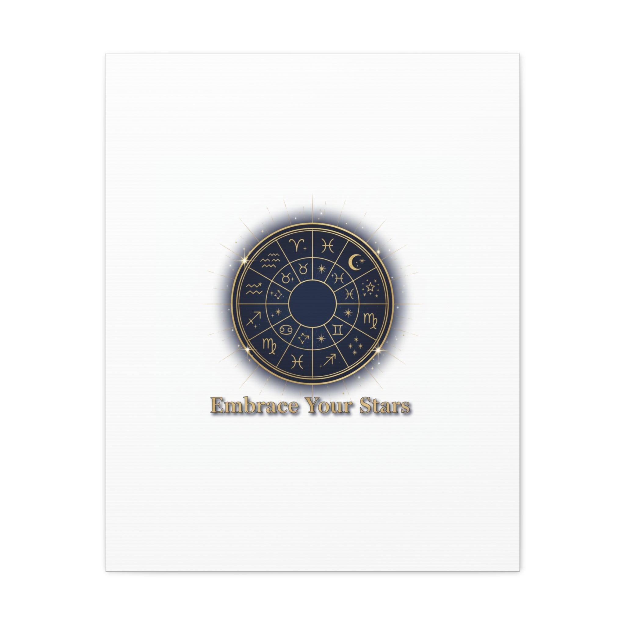 Zodiac Wheel Canvas, Astrology Art Print | Celestial Decor, Constellation Wall Art
