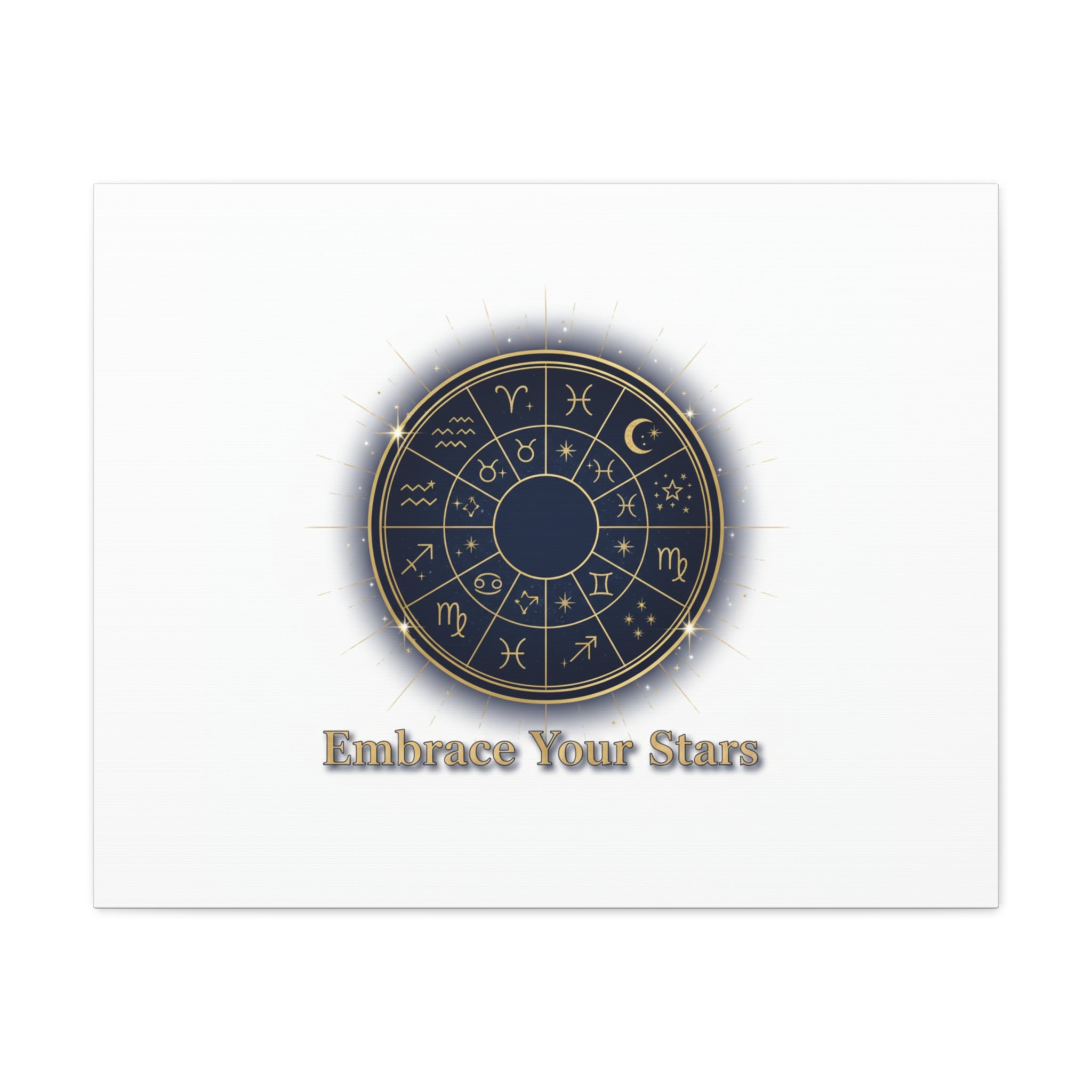 Zodiac Wheel Canvas, Astrology Art Print | Celestial Decor, Constellation Wall Art