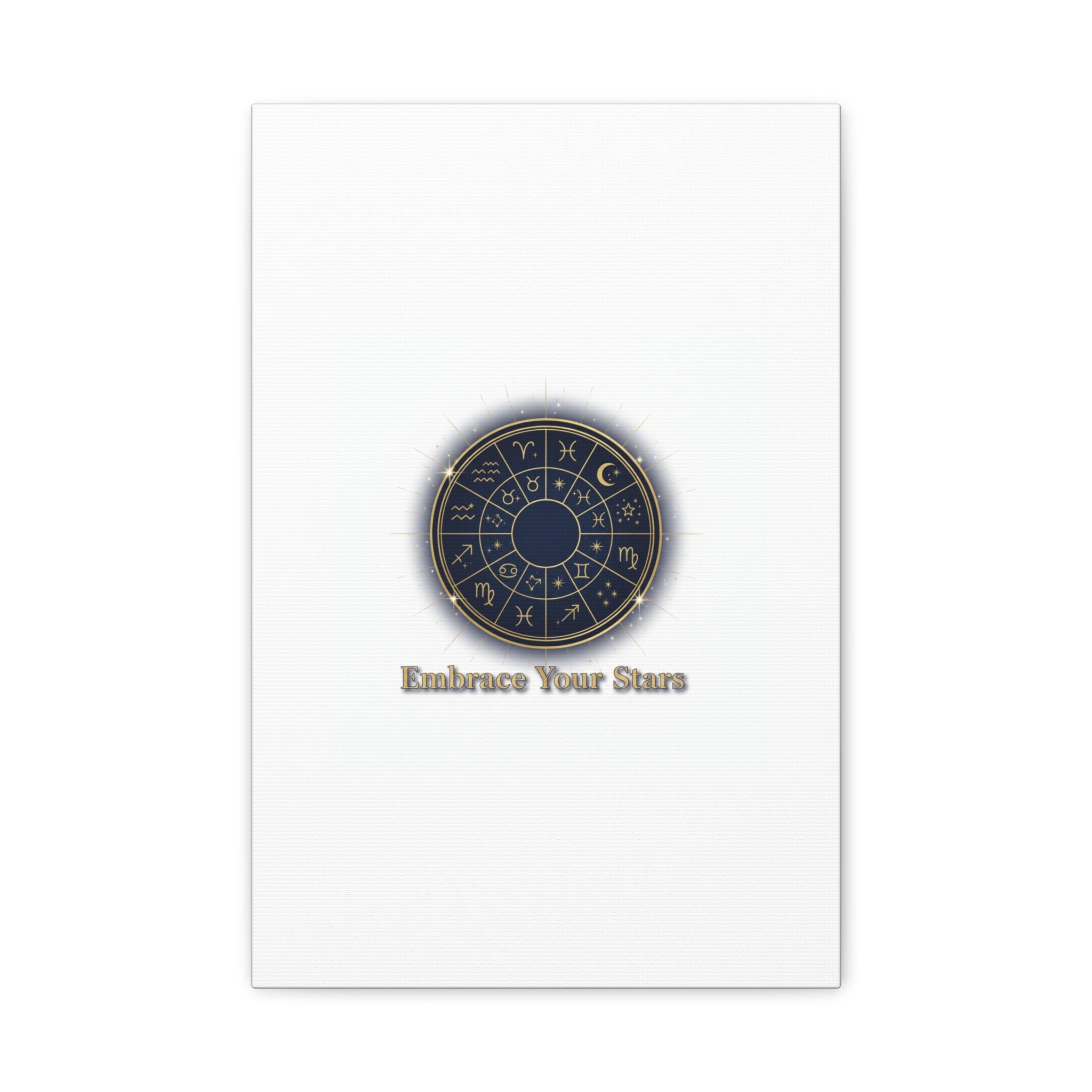 Zodiac Wheel Canvas, Astrology Art Print | Celestial Decor, Constellation Wall Art