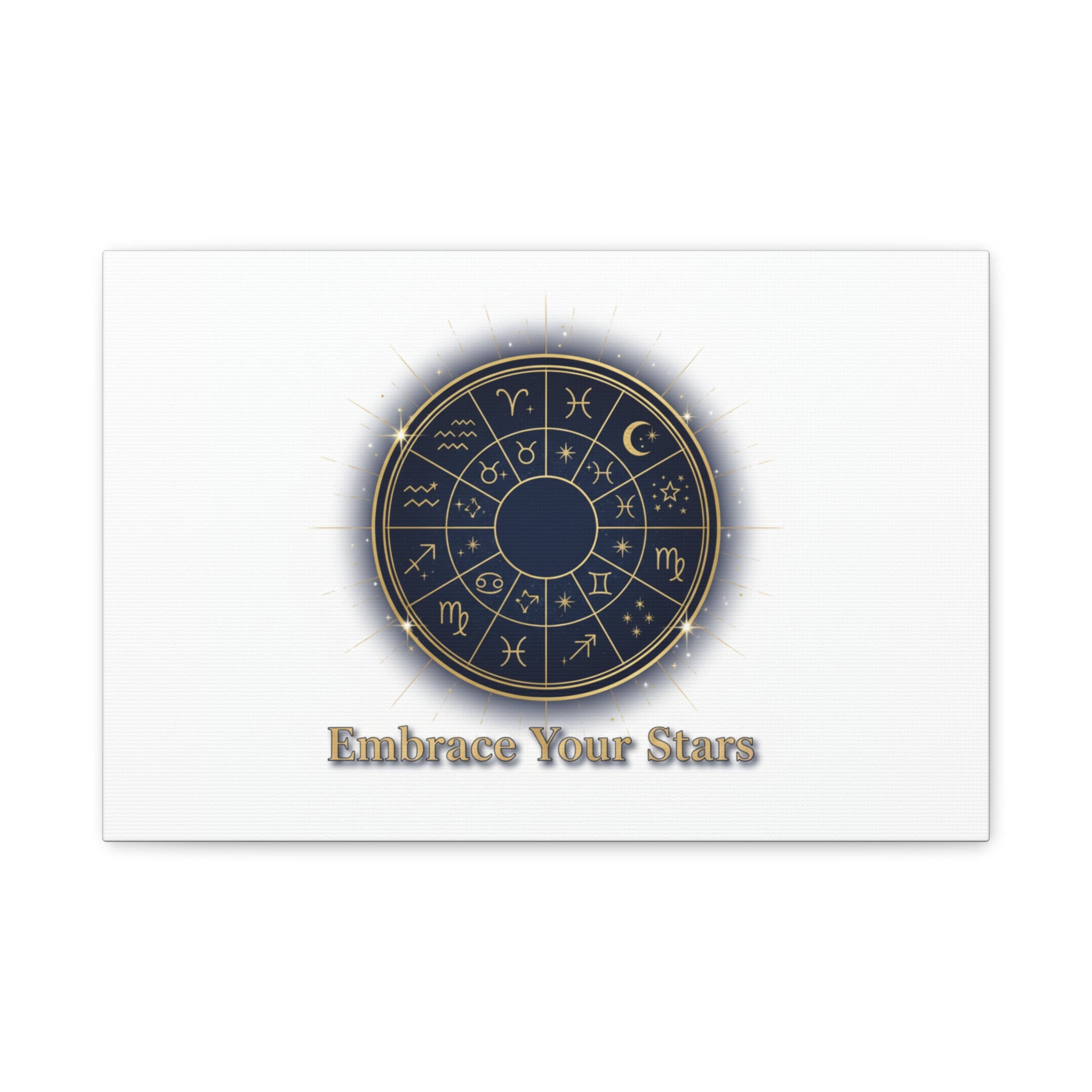 Zodiac Wheel Canvas, Astrology Art Print | Celestial Decor, Constellation Wall Art
