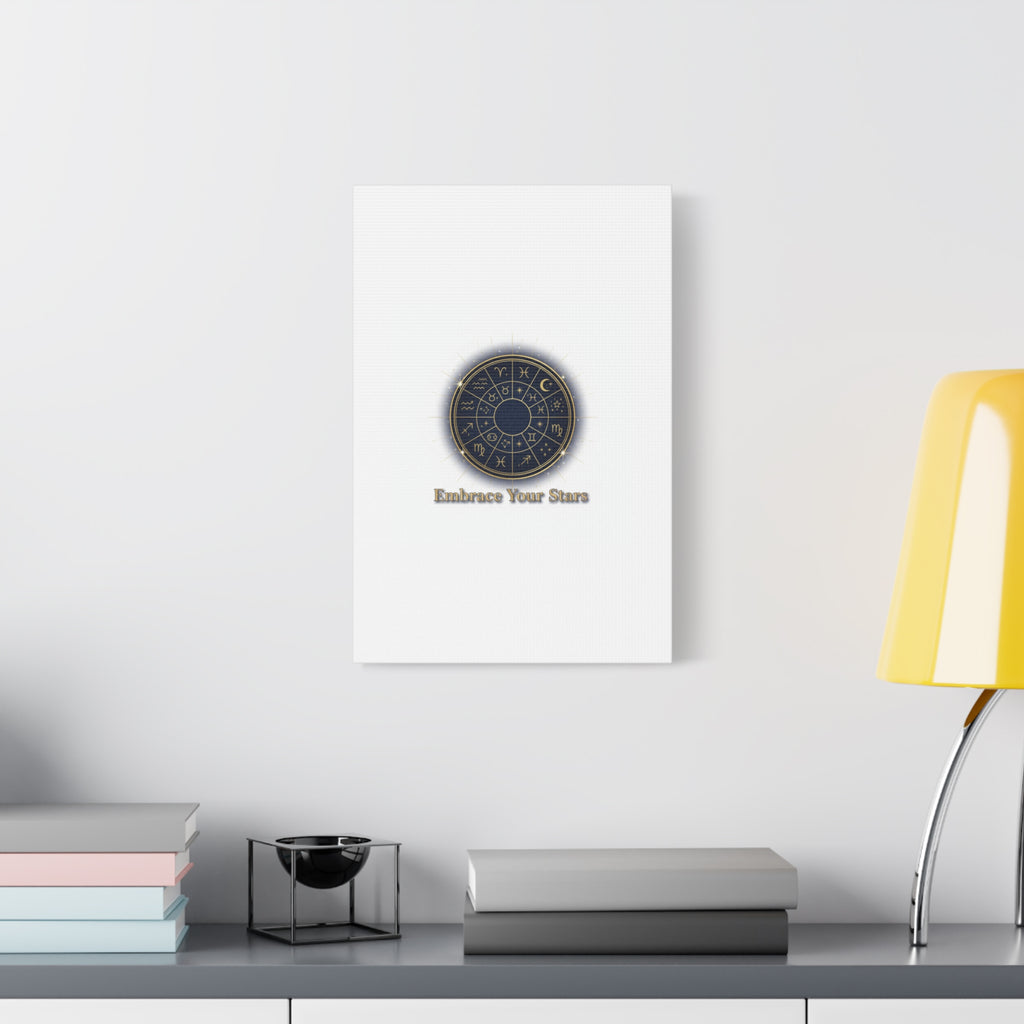 Zodiac Wheel Canvas, Astrology Art Print | Celestial Decor, Constellation Wall Art