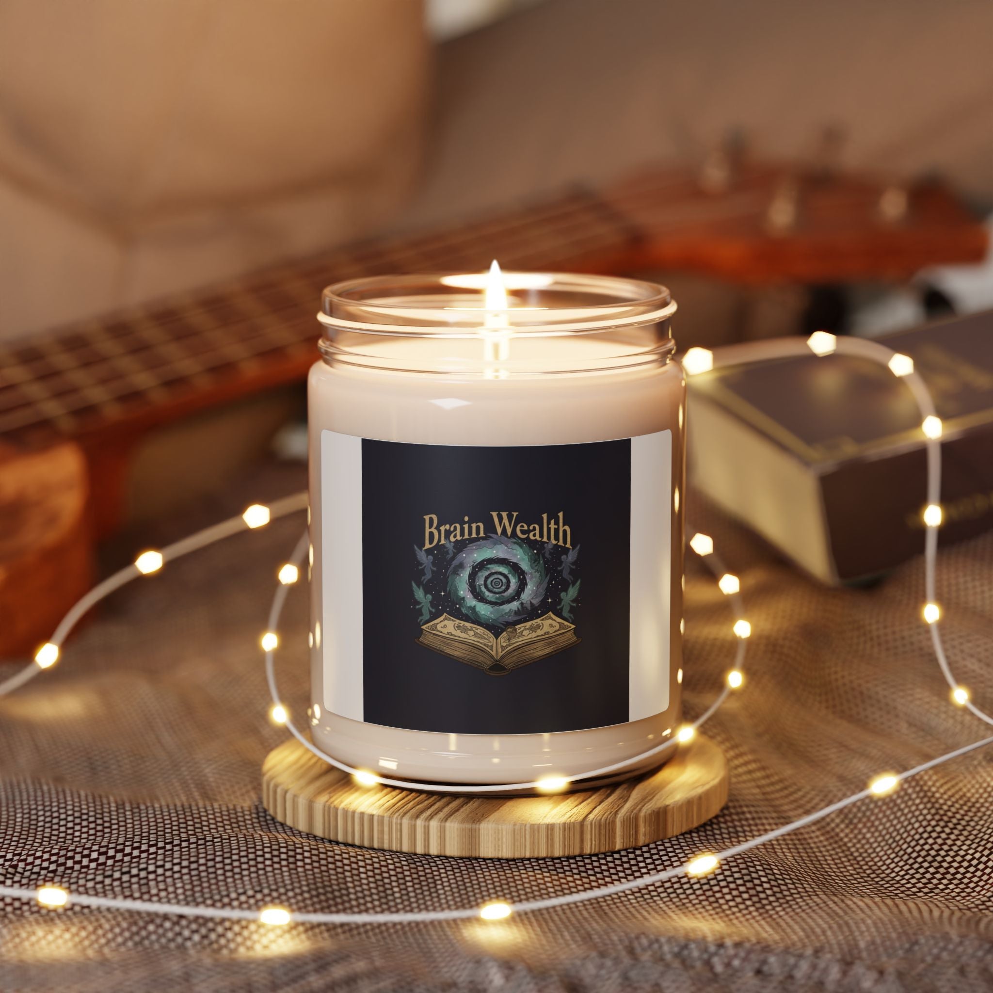 Brain Wealth candle | Soy Candle, Surreal Academia, Melting Books, Vintage Crest