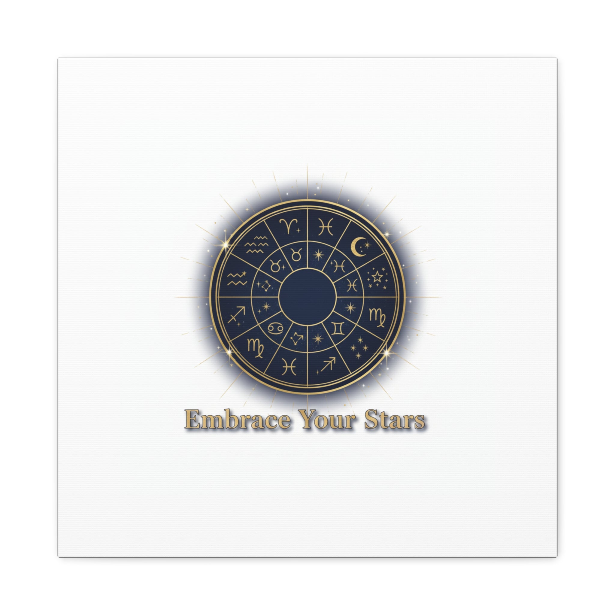 Zodiac Wheel Canvas, Astrology Art Print | Celestial Decor, Constellation Wall Art