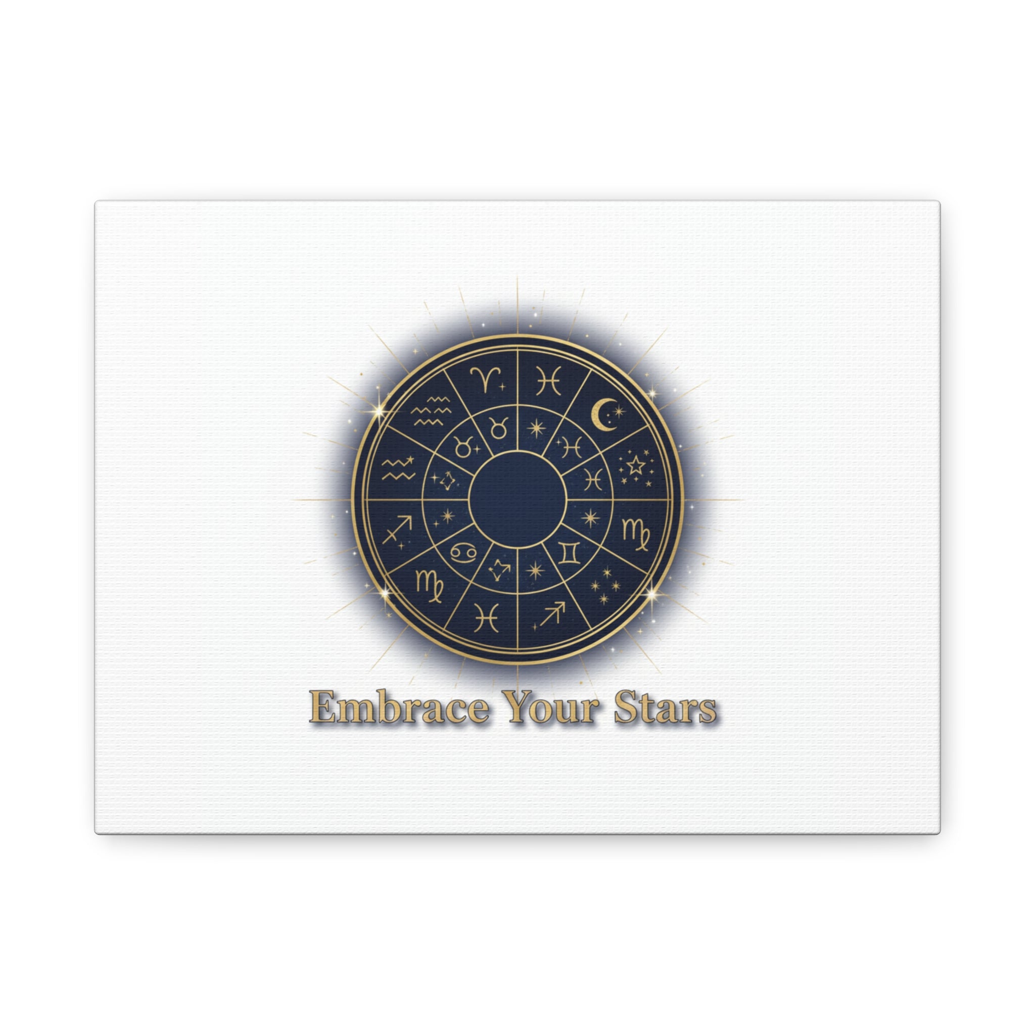 Zodiac Wheel Canvas, Astrology Art Print | Celestial Decor, Constellation Wall Art