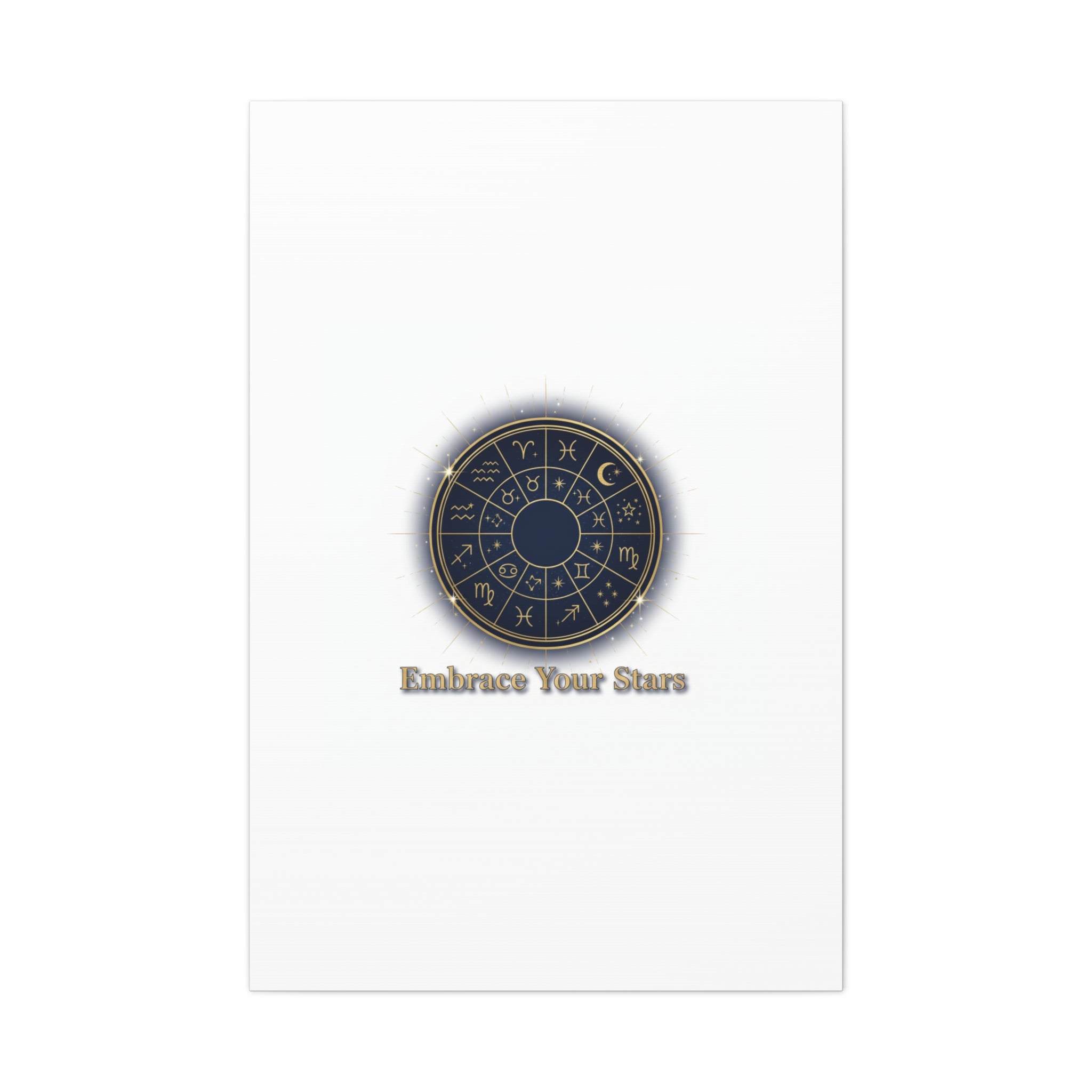 Zodiac Wheel Canvas, Astrology Art Print | Celestial Decor, Constellation Wall Art