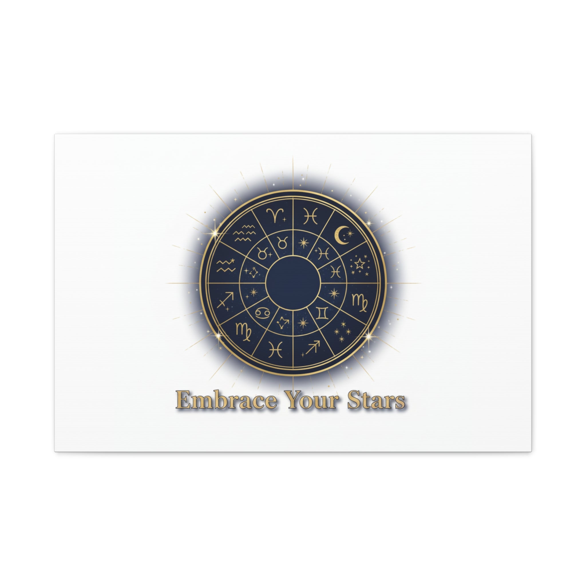 Zodiac Wheel Canvas, Astrology Art Print | Celestial Decor, Constellation Wall Art