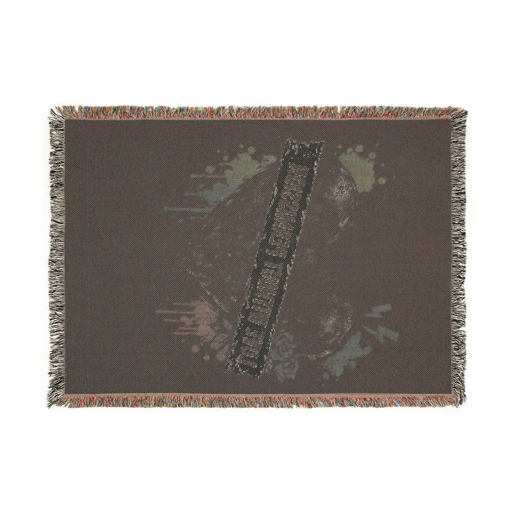 Woven Blanket — 'Live Without Permission' Grunge Throw Blanket