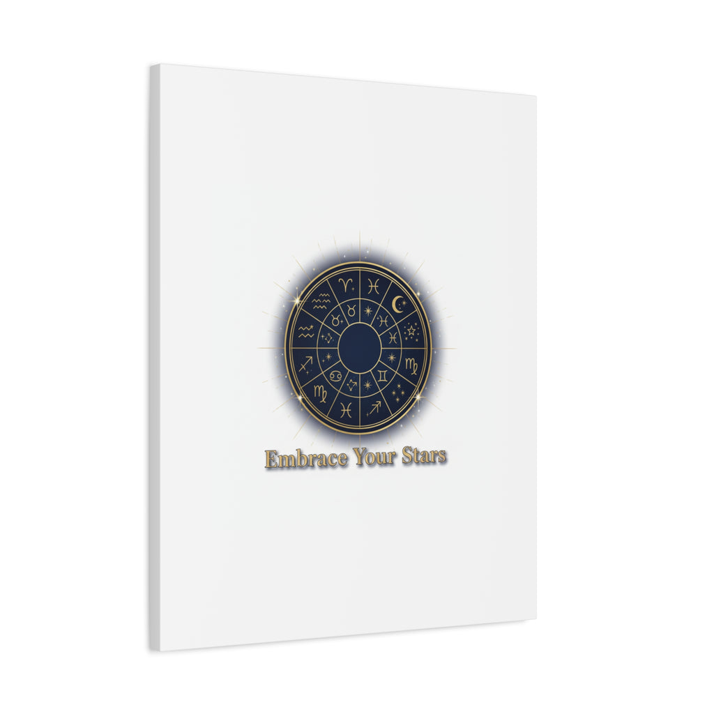 Zodiac Wheel Canvas, Astrology Art Print | Celestial Decor, Constellation Wall Art