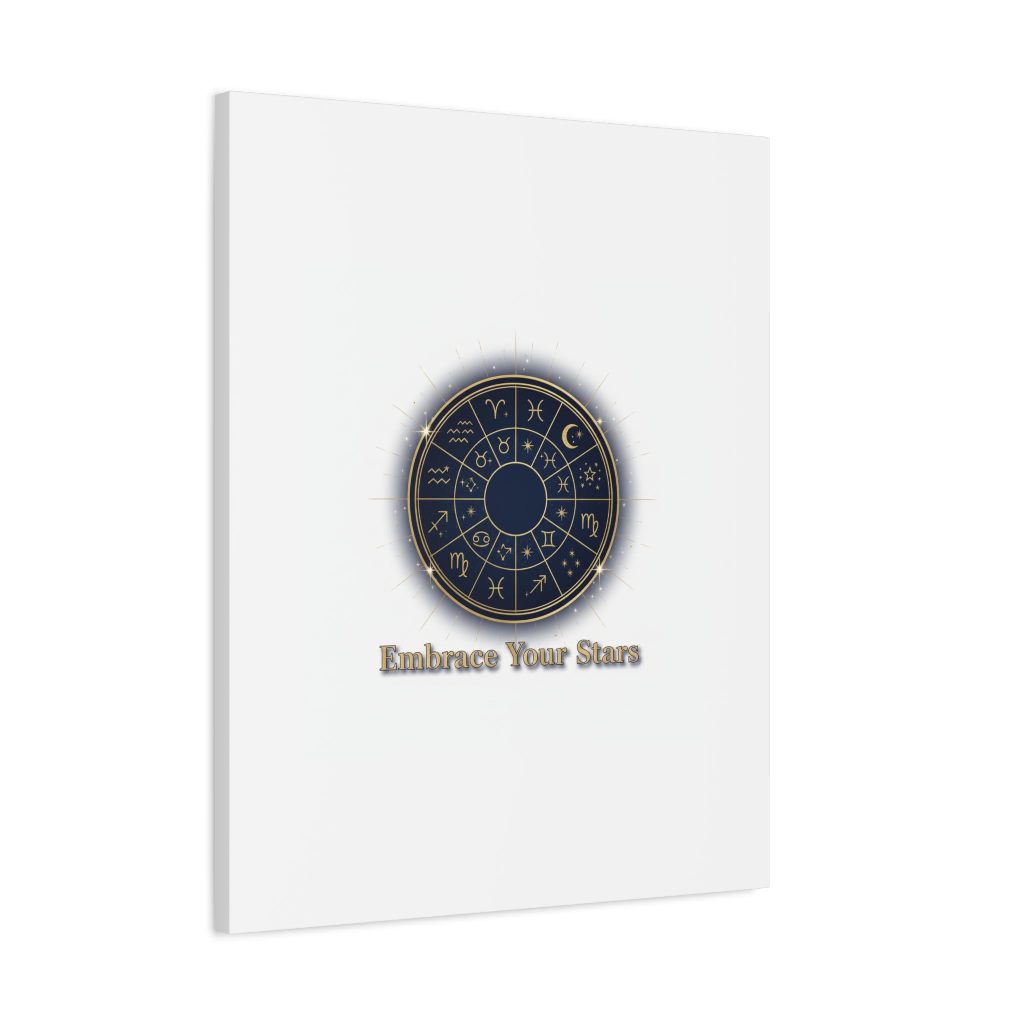 Zodiac Wheel Canvas, Astrology Art Print | Celestial Decor, Constellation Wall Art