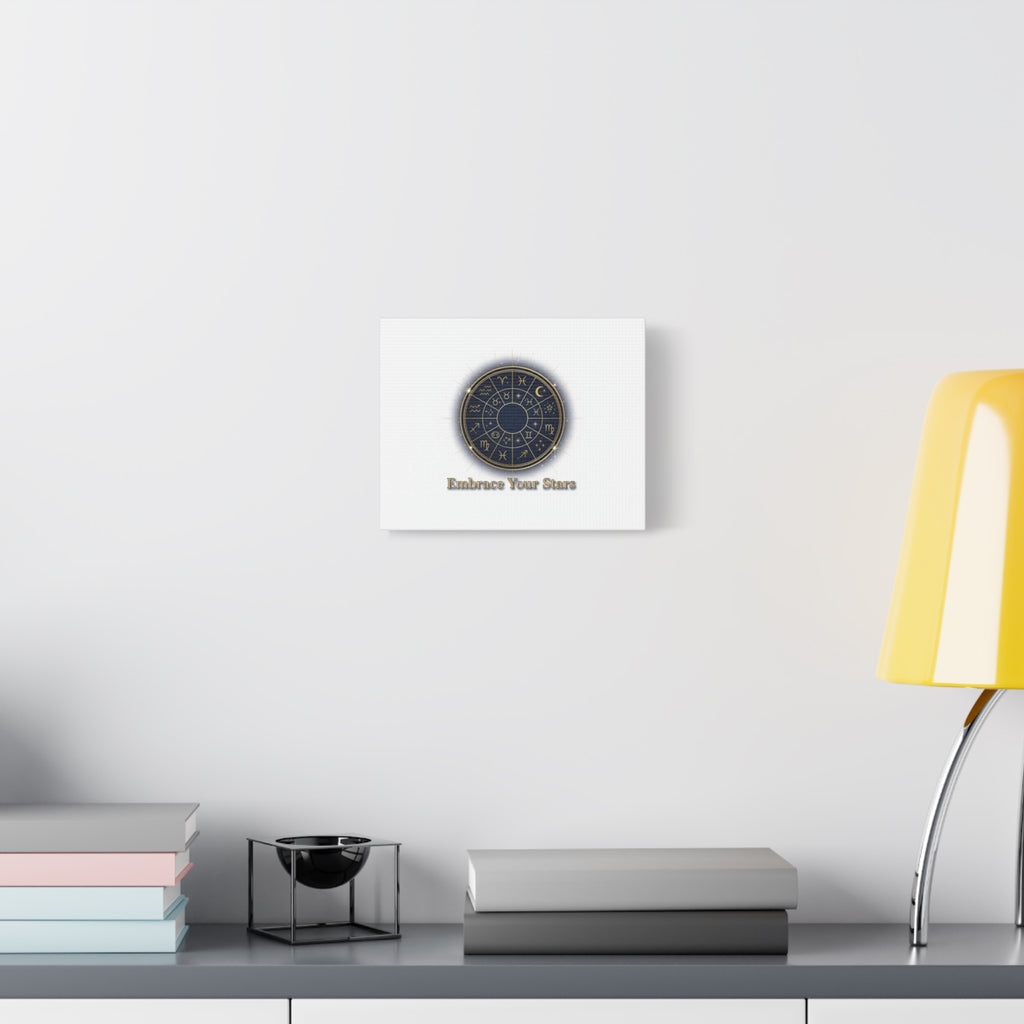 Zodiac Wheel Canvas, Astrology Art Print | Celestial Decor, Constellation Wall Art