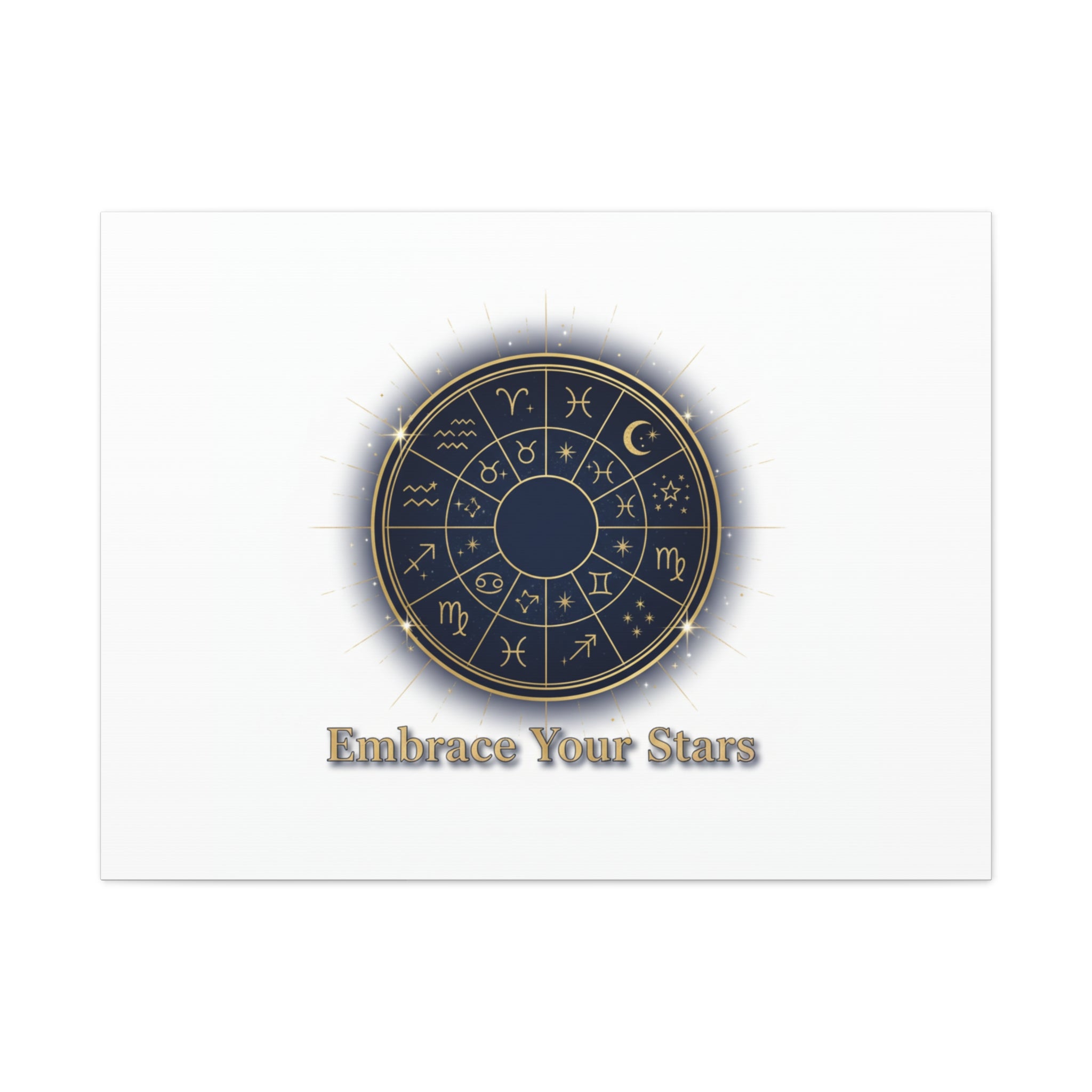 Zodiac Wheel Canvas, Astrology Art Print | Celestial Decor, Constellation Wall Art