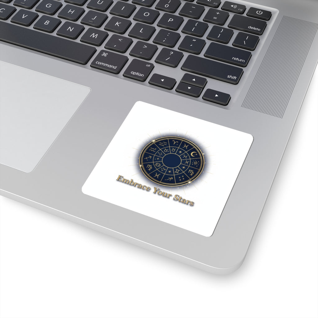 Zodiac Wheel Emblem Kiss-Cut Sticker | Astrology Celestial Sticker