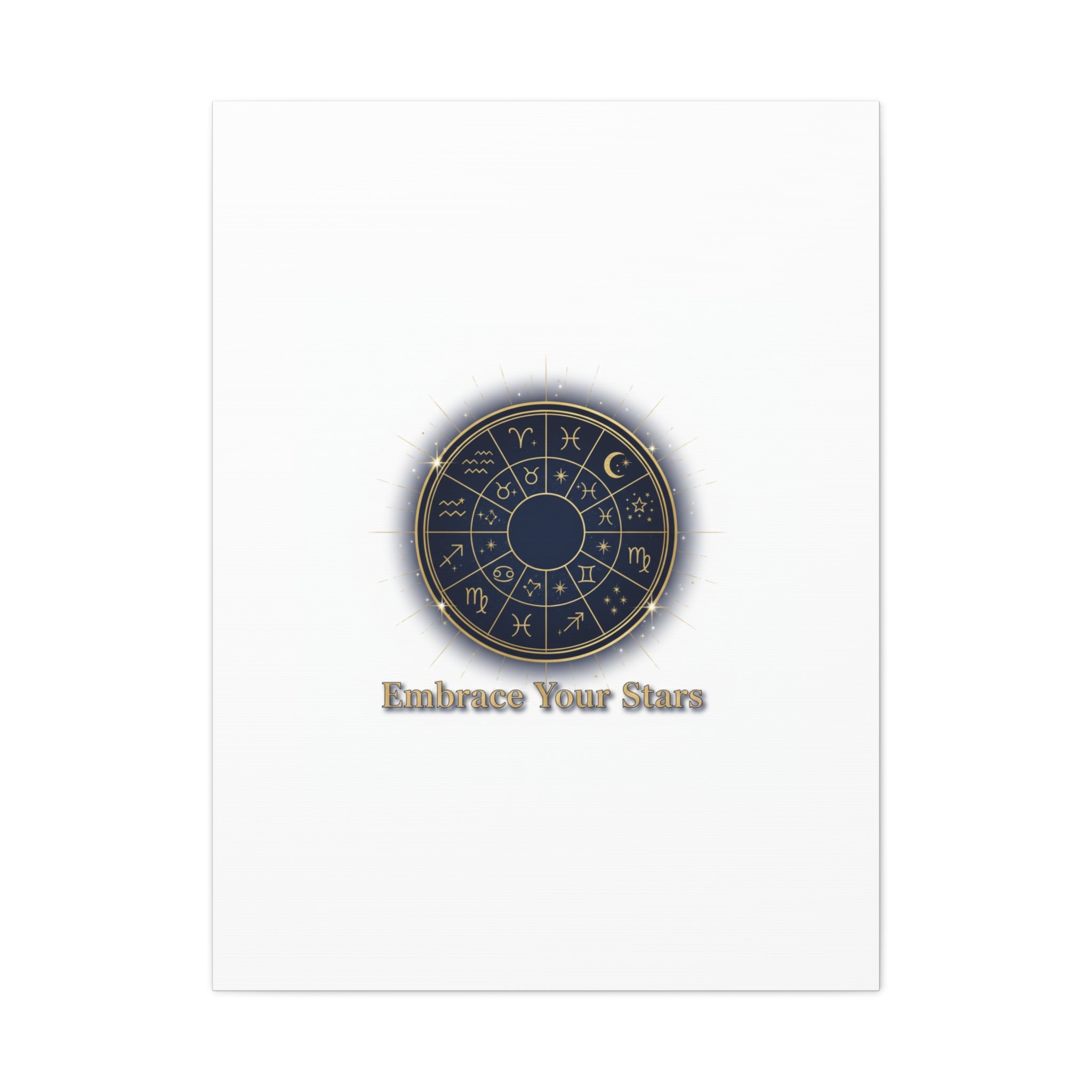 Zodiac Wheel Canvas, Astrology Art Print | Celestial Decor, Constellation Wall Art