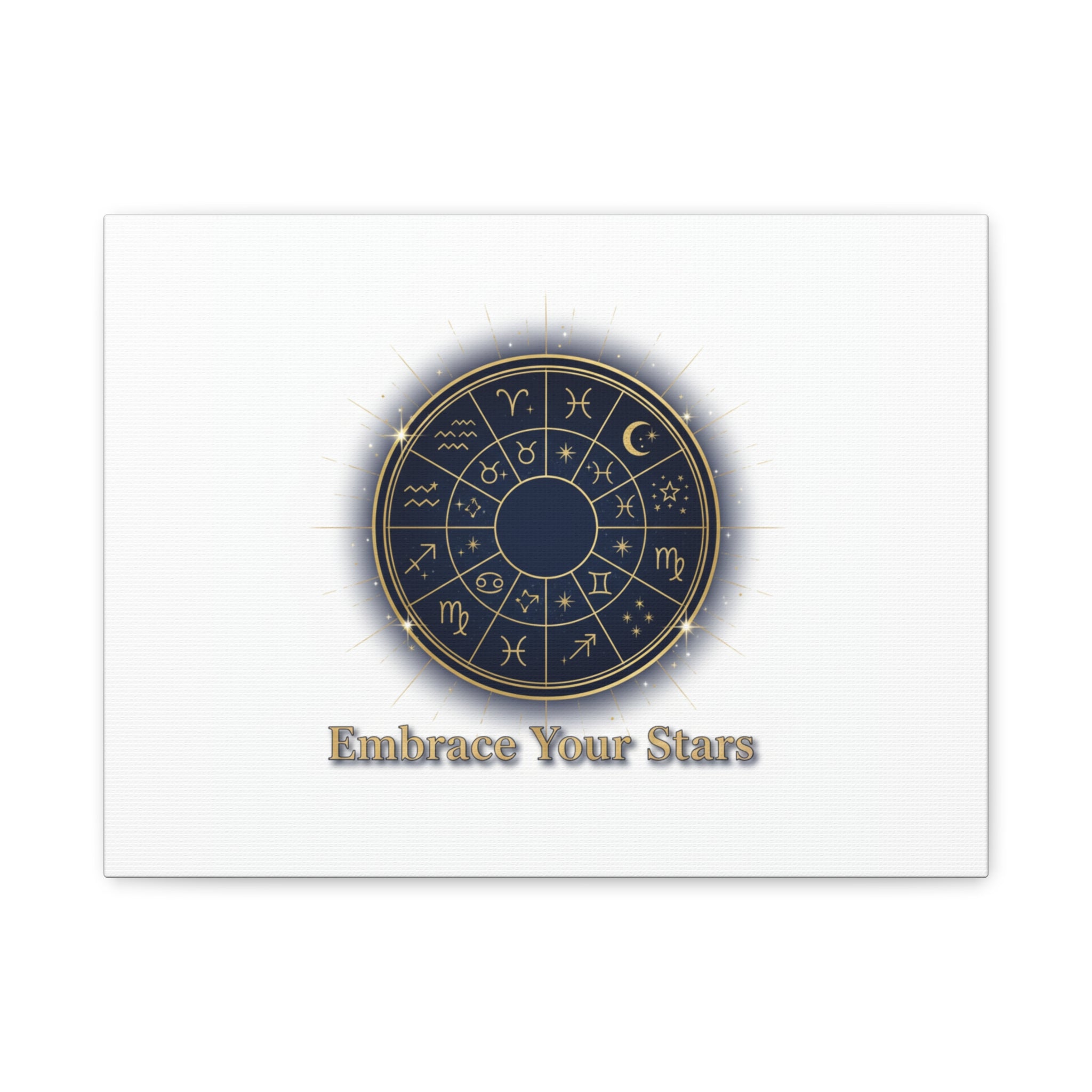 Zodiac Wheel Canvas, Astrology Art Print | Celestial Decor, Constellation Wall Art