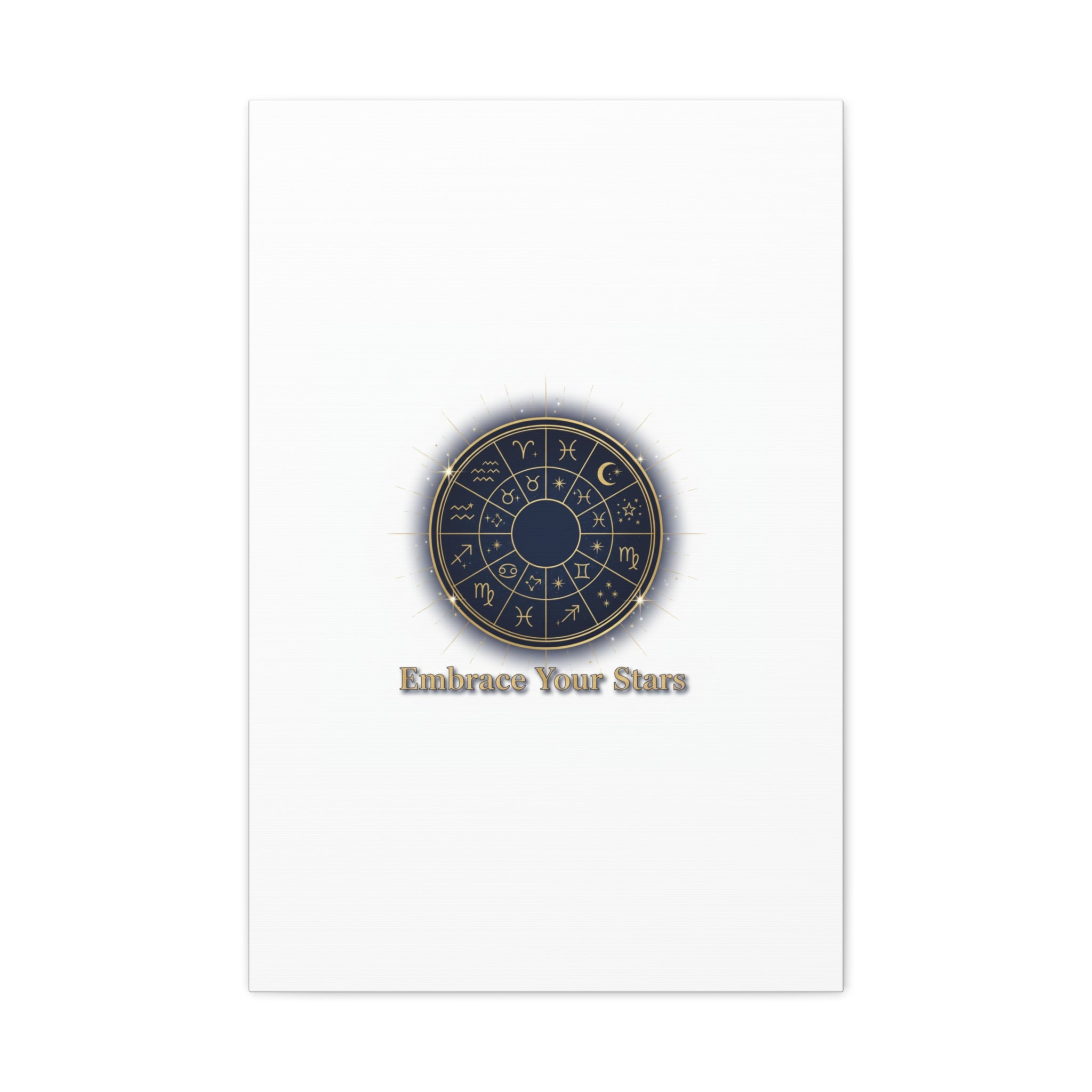 Zodiac Wheel Canvas, Astrology Art Print | Celestial Decor, Constellation Wall Art