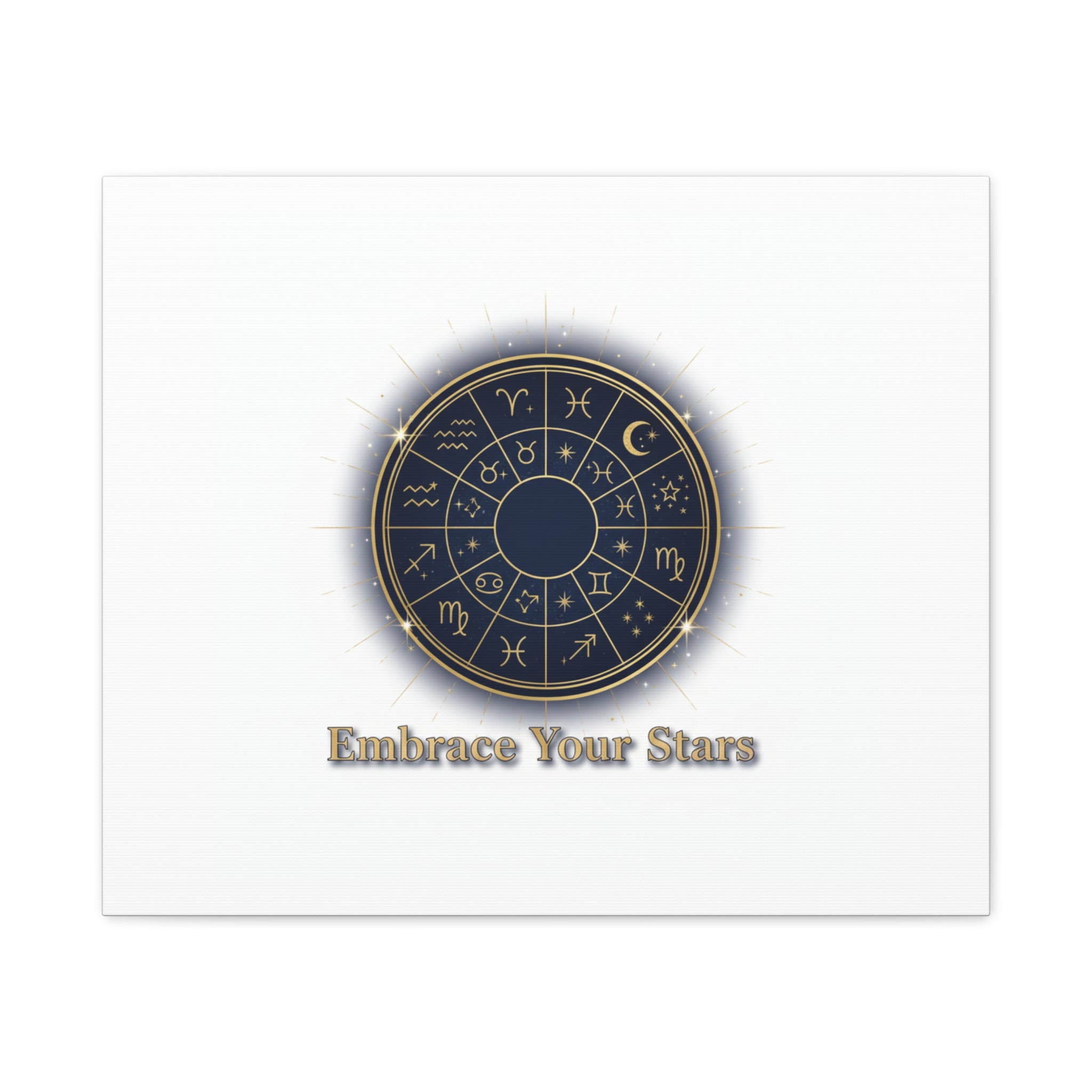 Zodiac Wheel Canvas, Astrology Art Print | Celestial Decor, Constellation Wall Art